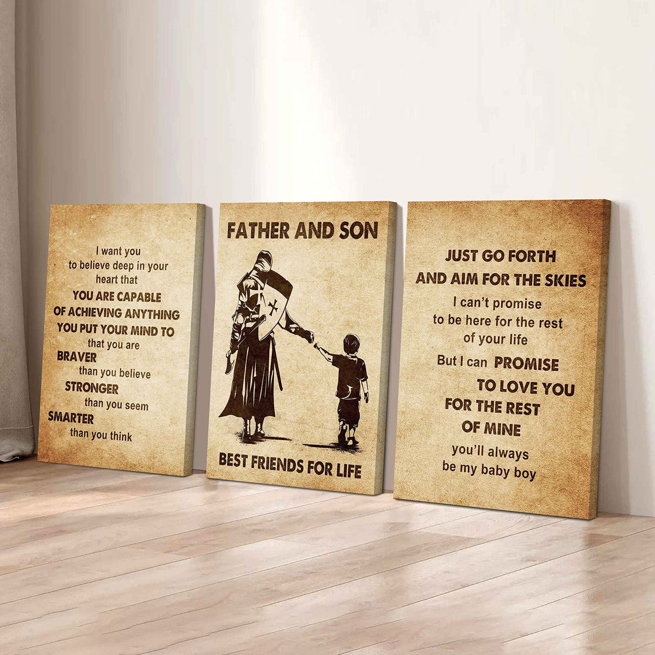 Combo 3 DRB Poster Canvas Just Go Forth And Aim For The Skies - It's Not About Being Better Than Someone Else It's About Being Better Than You Were The Day Before