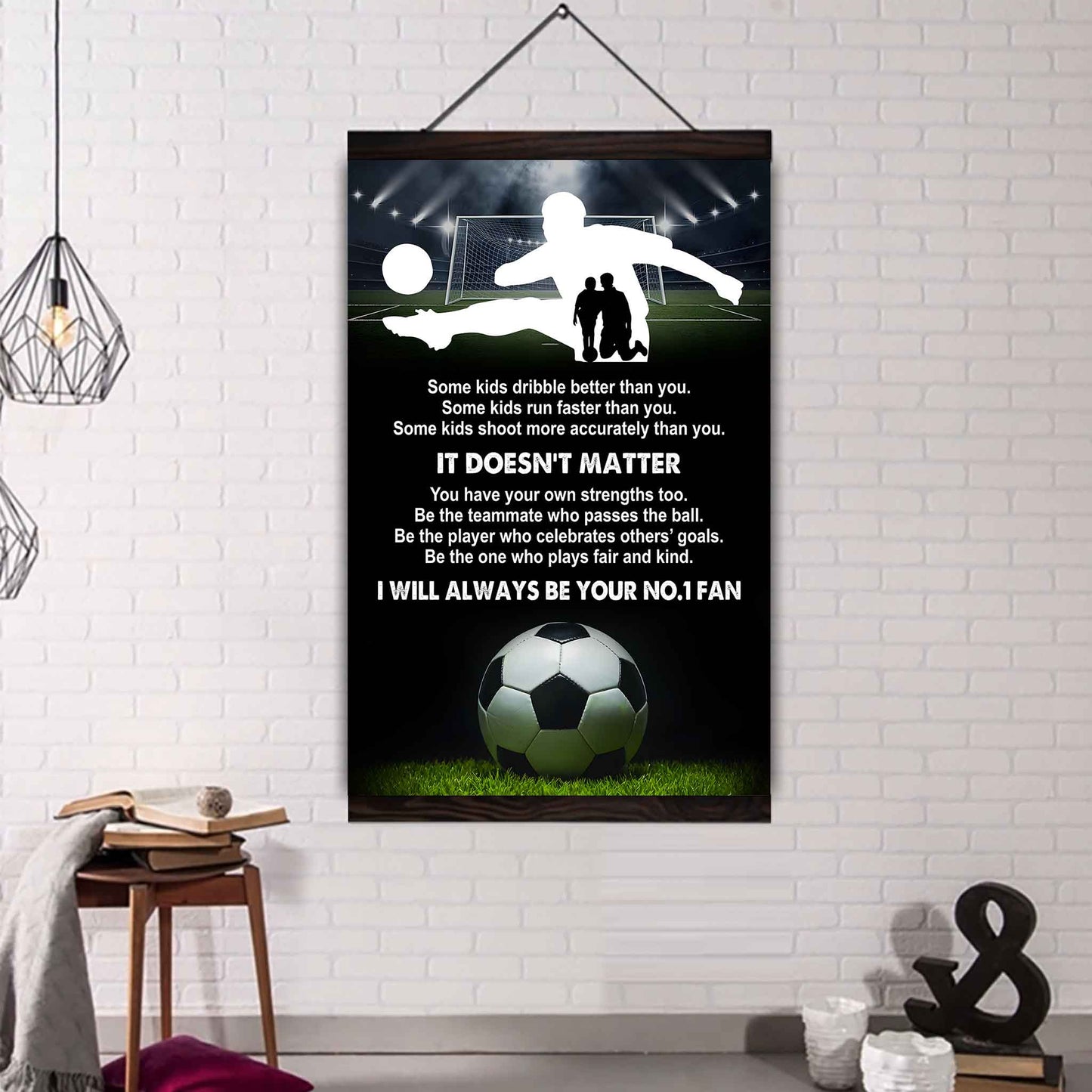 Sport Poster Canvas Be The One Who Plays Fair And Kind I Will Always Be Your No1 Fan Gift For Your Kid Xmas Gift From Dad And Mom
