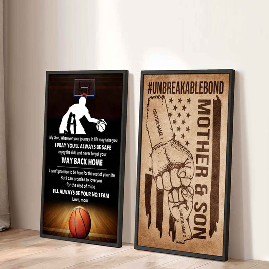 Unbreakable Bond Canvas Set From Mom To Son Enjoy The Ride And Never Forget Your Way Back Home