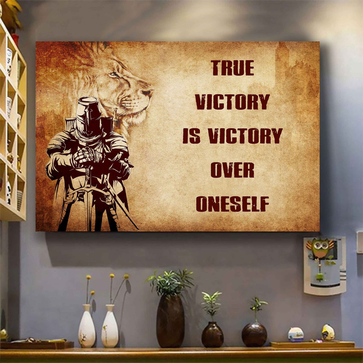 DRB Poster Canvas True Victory Is Victory Over Oneself Gift For Your Friend