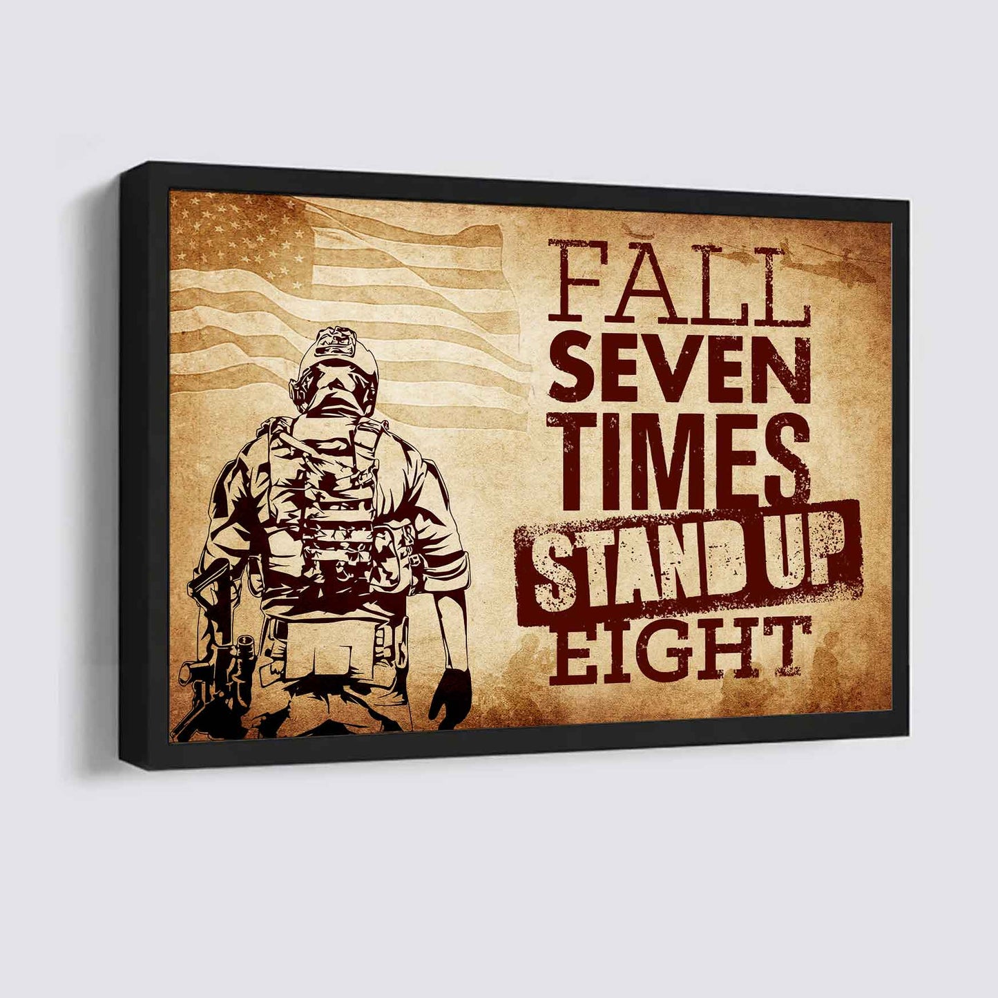 DRB Poster Canvas Fall Down Seven Times Stand Up Eight