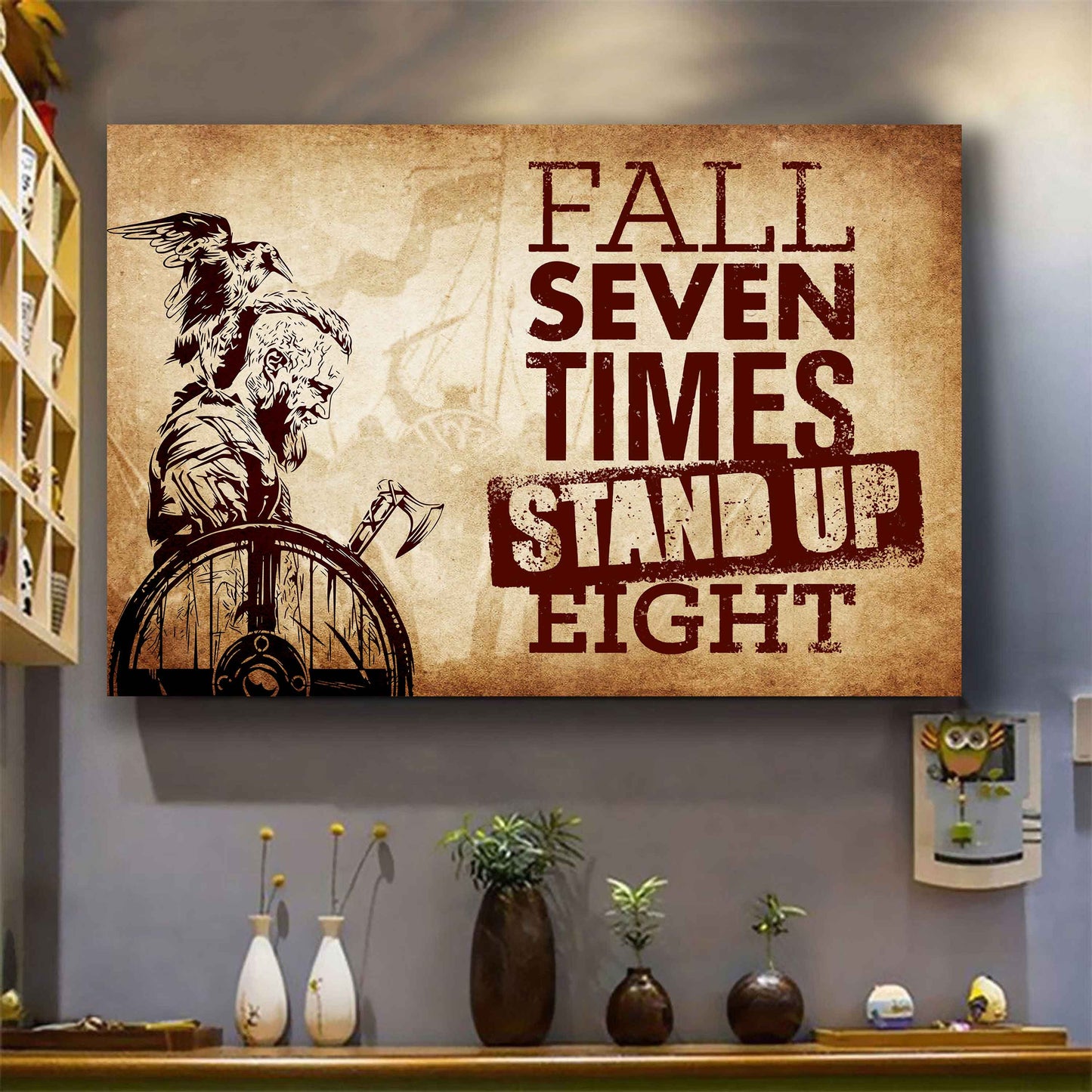 DRB Poster Canvas Fall Down Seven Times Stand Up Eight