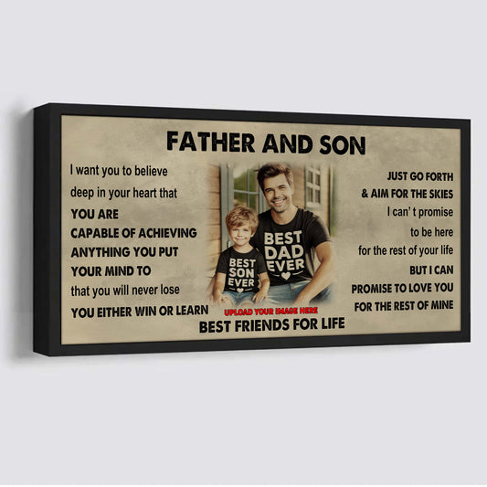 DRB VGT Father And Son Best Friends For Life - Ver 2 You Will Never Lose Poster Canvas Gift For Son From Father