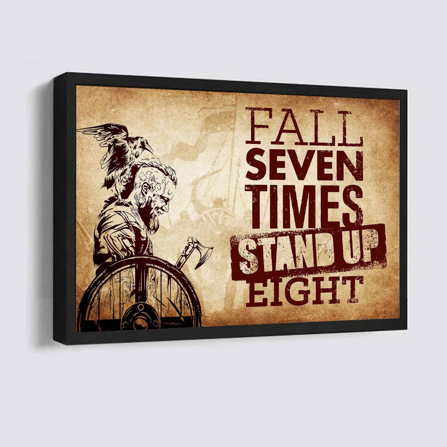 DRB Poster Canvas Fall Down Seven Times Stand Up Eight