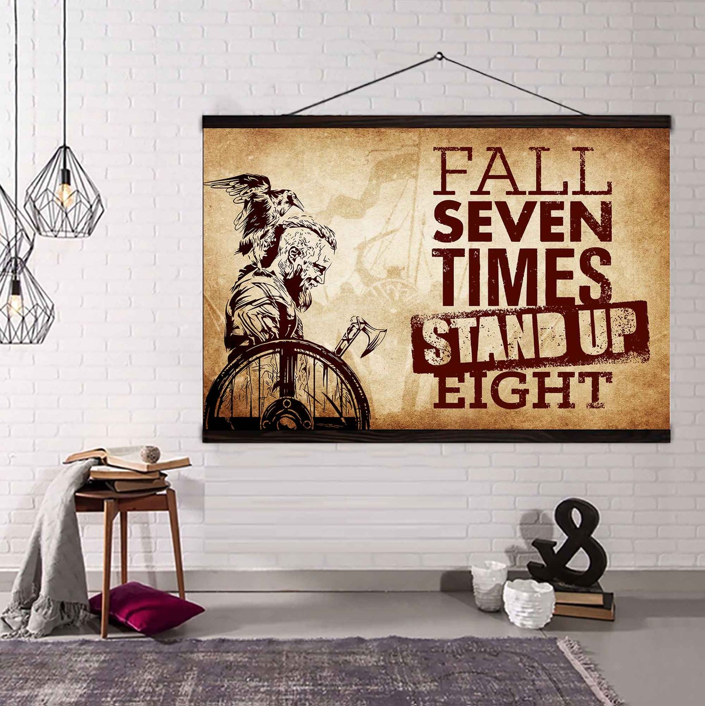 DRB Poster Canvas Fall Down Seven Times Stand Up Eight