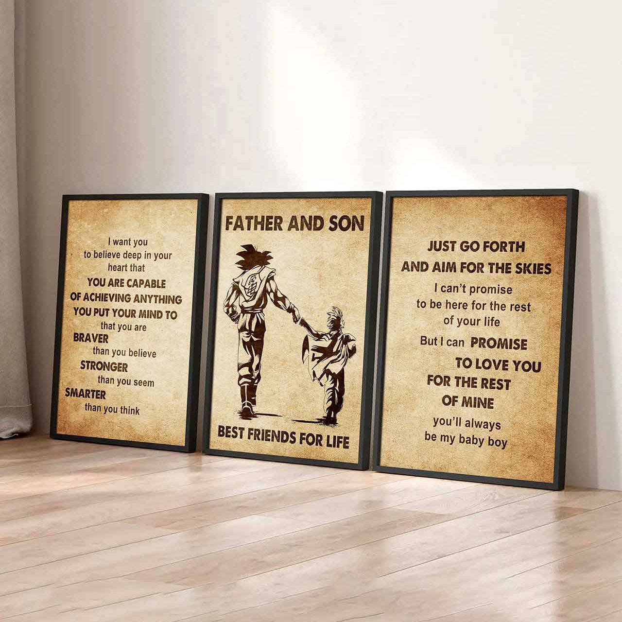 Combo 3 DRB Poster Canvas Just Go Forth And Aim For The Skies - It's Not About Being Better Than Someone Else It's About Being Better Than You Were The Day Before