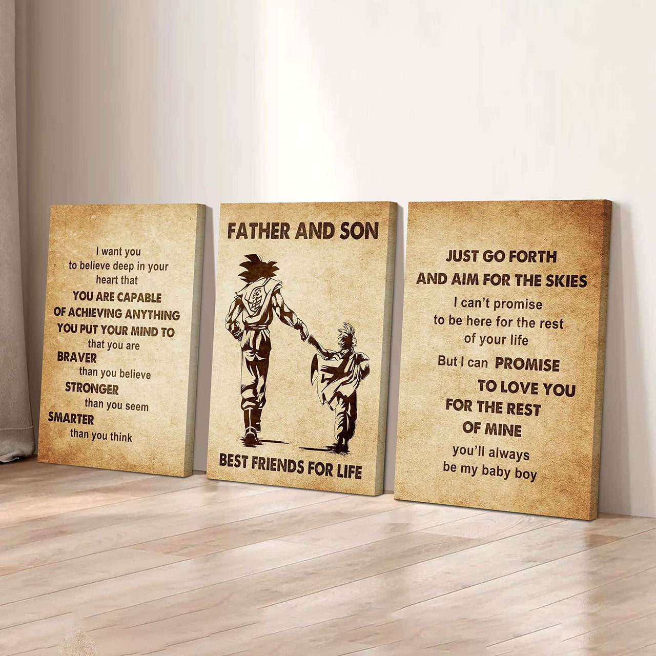 Combo 3 DRB Poster Canvas Just Go Forth And Aim For The Skies - It's Not About Being Better Than Someone Else It's About Being Better Than You Were The Day Before