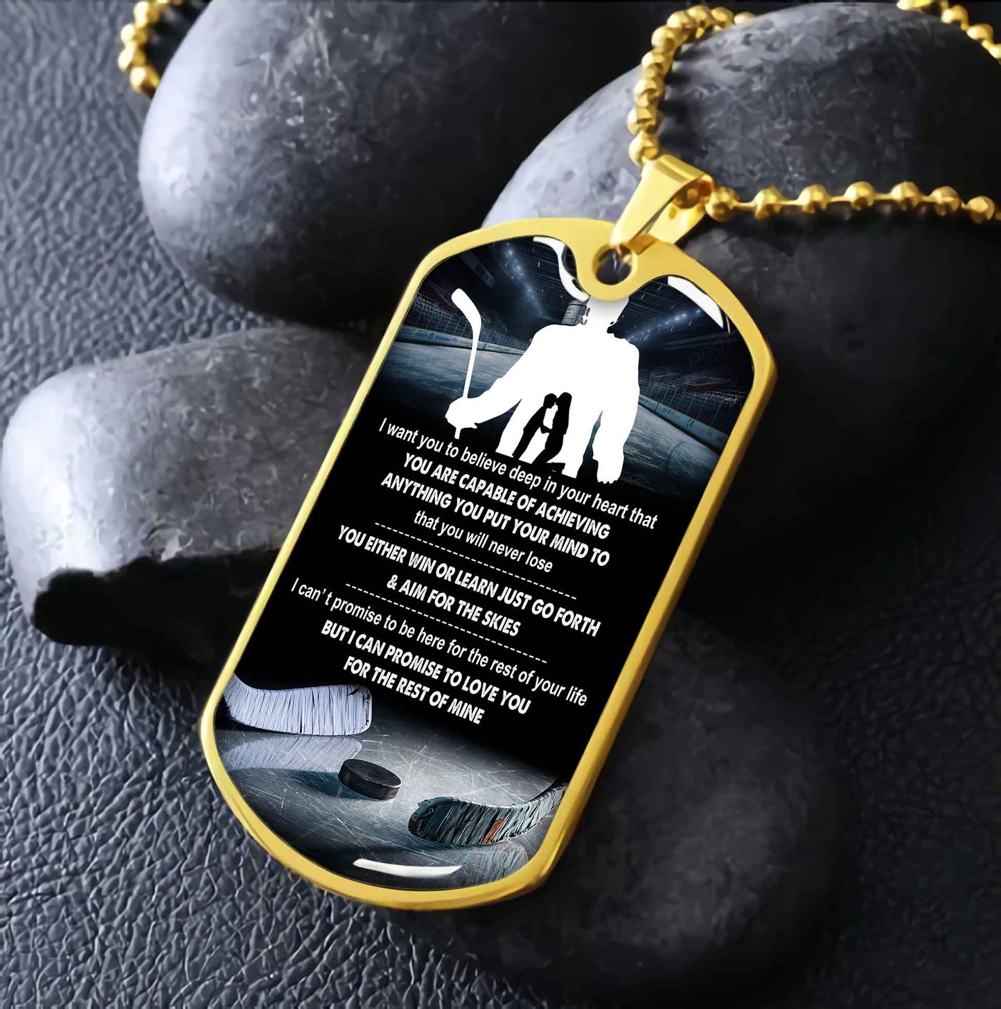 Sport Military Chain 18K Gold Plated Silver Plated To My Son Mom Motivation Message