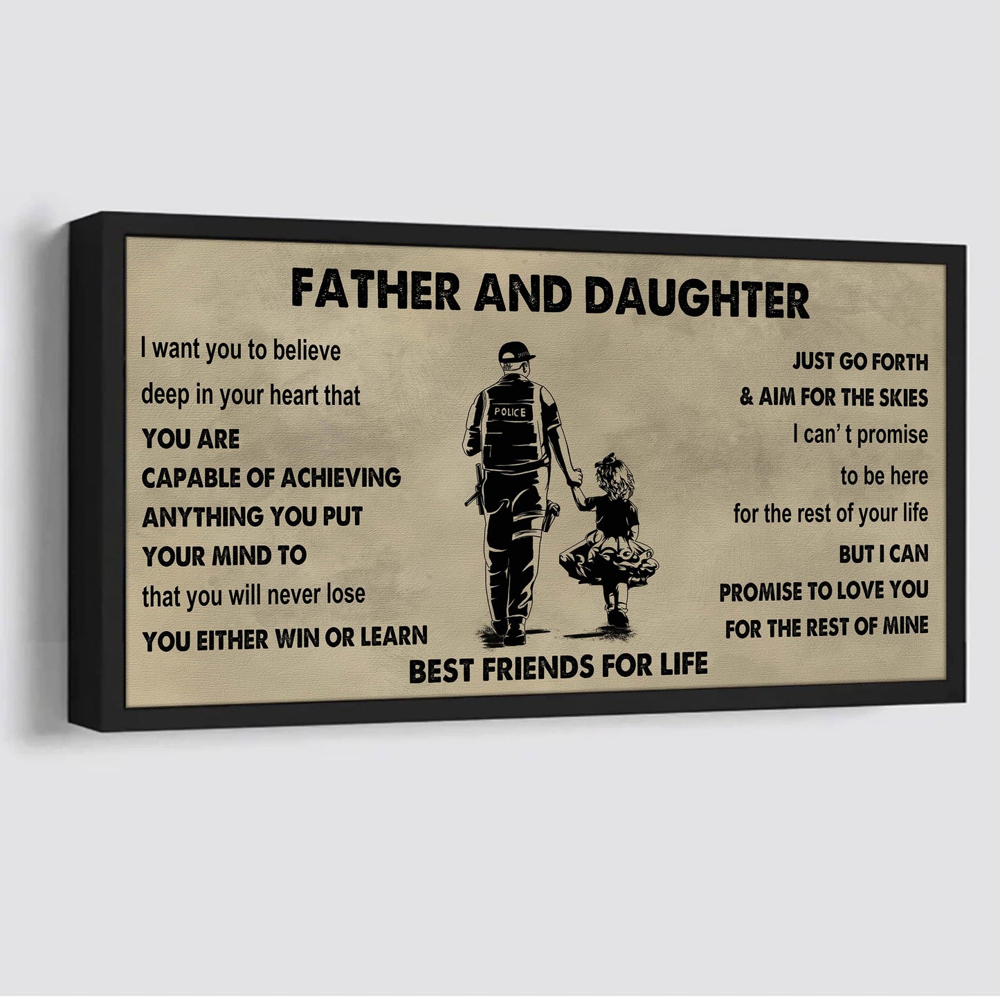 Samurai Father And Daughter Best Friends For Life - Ver 2 You Will Never Lose Poster Canvas Gift For Daughter From Father