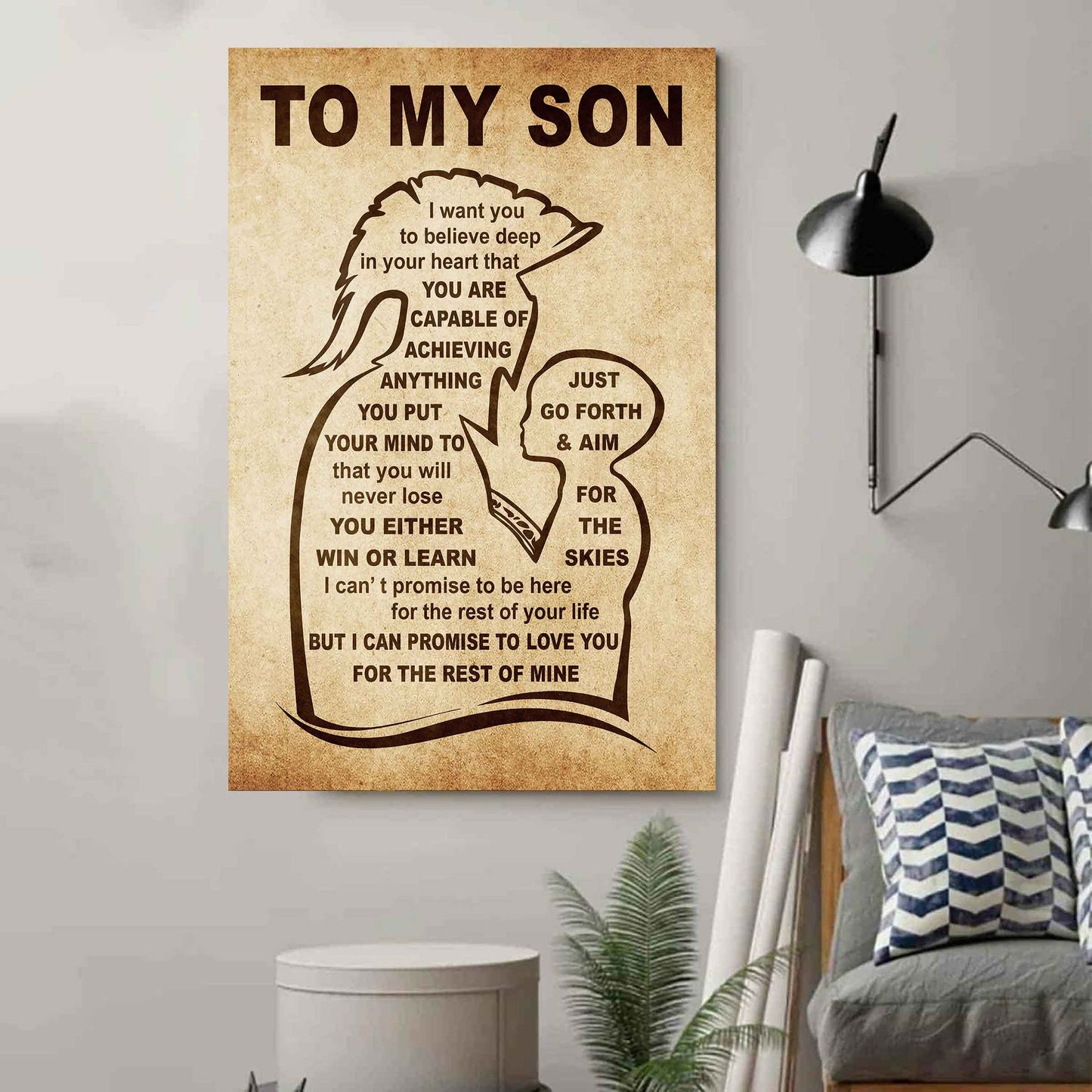 Personalized Family Poster Canvas You Will Never Lose You Either Win Or Learn To My Son Gift From Dad Gift For Your Son