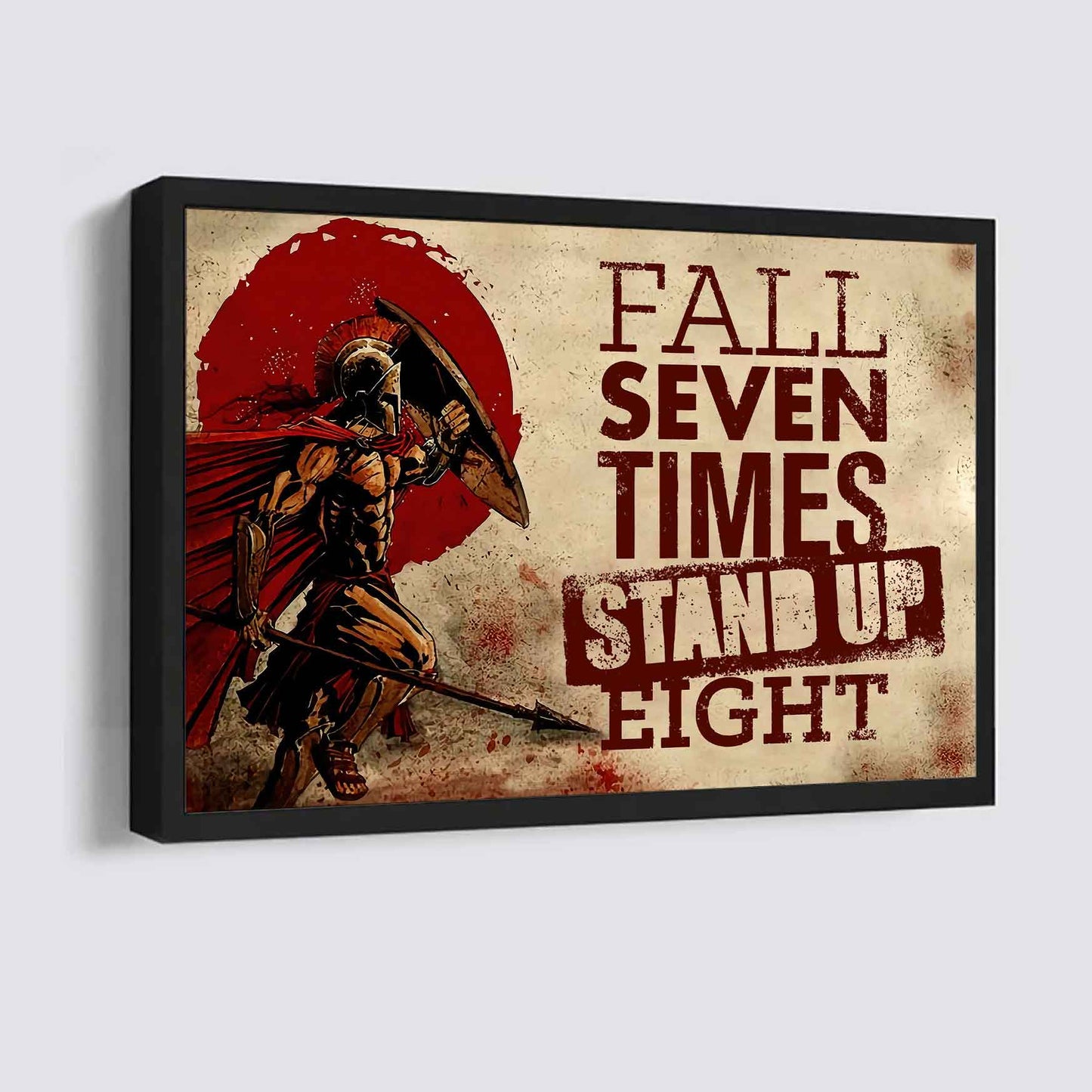 DRB Poster Canvas Fall Down Seven Times Stand Up Eight