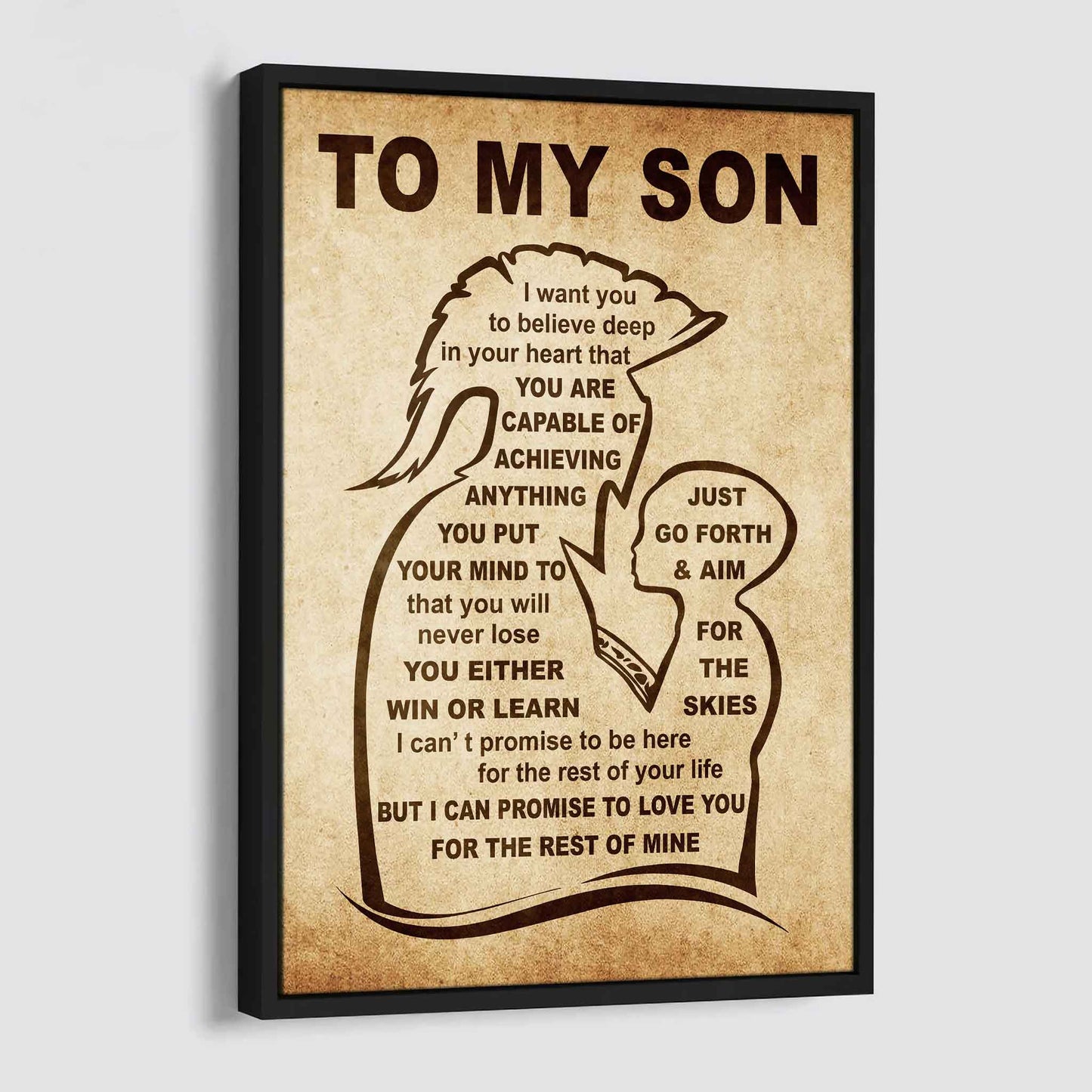 Personalized Family Poster Canvas You Will Never Lose You Either Win Or Learn To My Son Gift From Dad Gift For Your Son