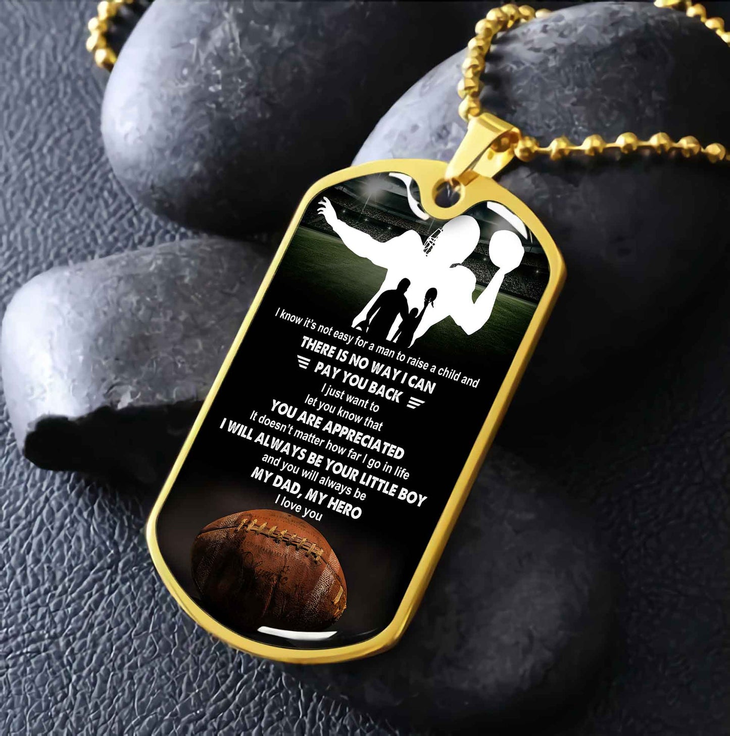 Sport Military Chain 18K Gold Plated Silver Plated To My Mom, To My Dad I Know It's Not Easy I Will Always Be Your Little Boy