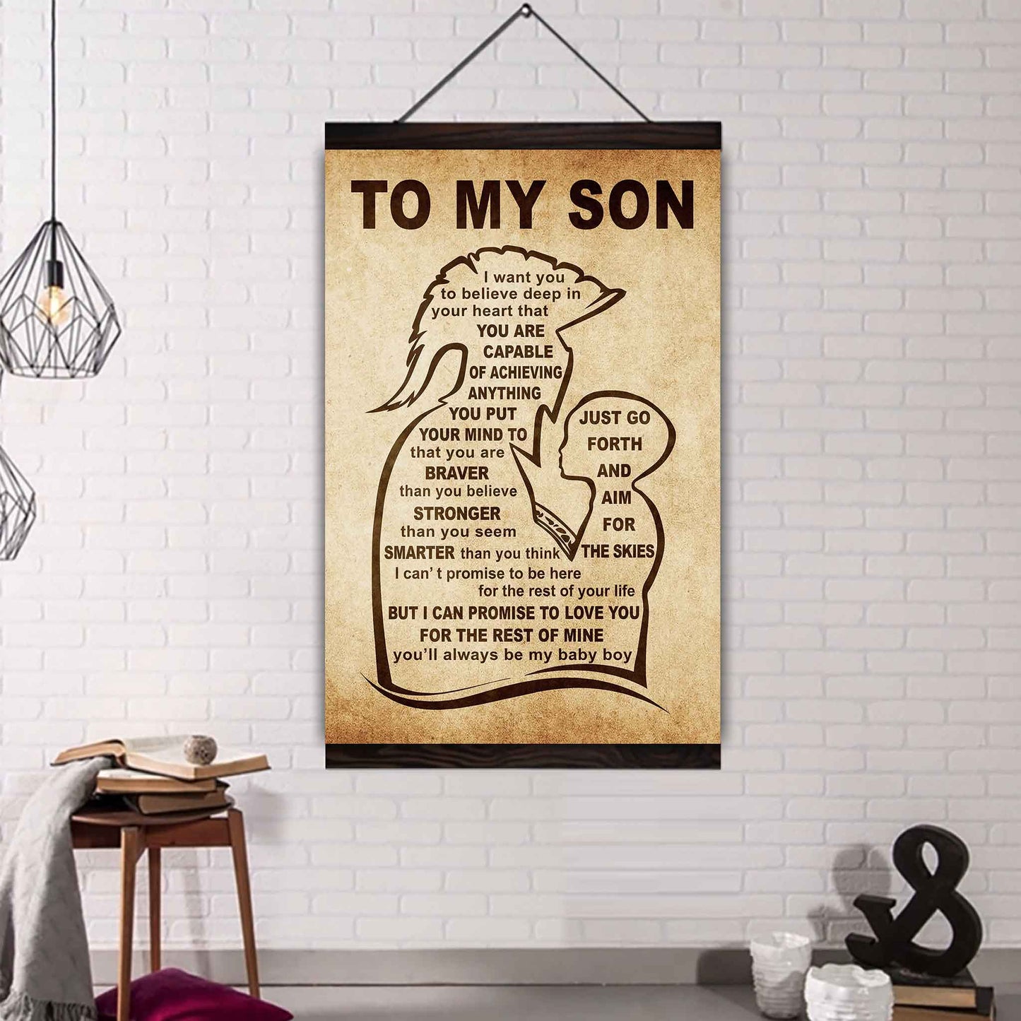 Personalized Family Poster Canvas That You Are Braver Than You Believe To My Son Gift From Dad Gift For Your Son