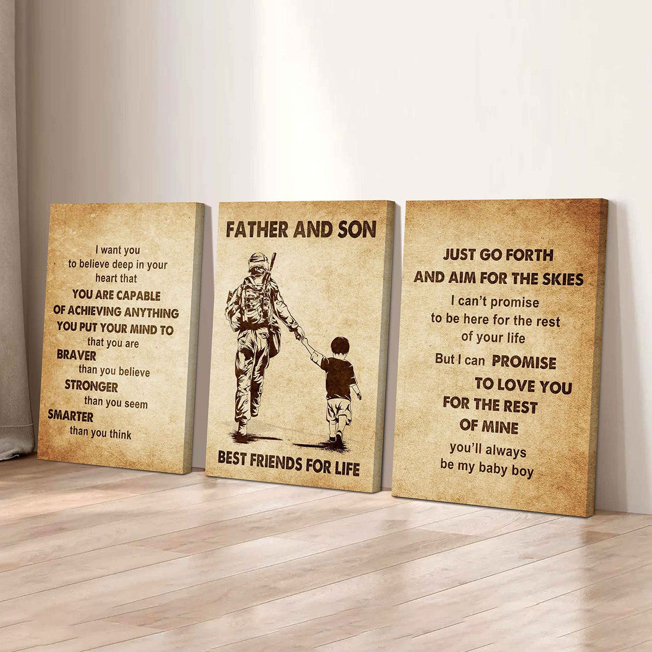 Combo 3 DRB Poster Canvas Just Go Forth And Aim For The Skies - It's Not About Being Better Than Someone Else It's About Being Better Than You Were The Day Before
