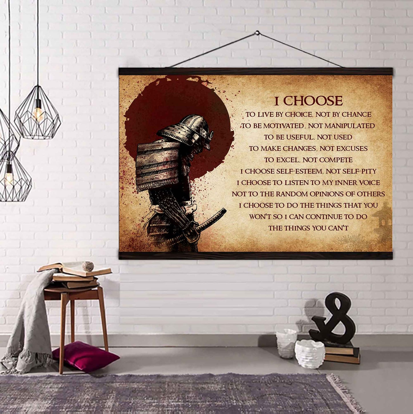 DRB Poster Canvas I Choose To Live By Choice Best Gift With Motivation Quotes