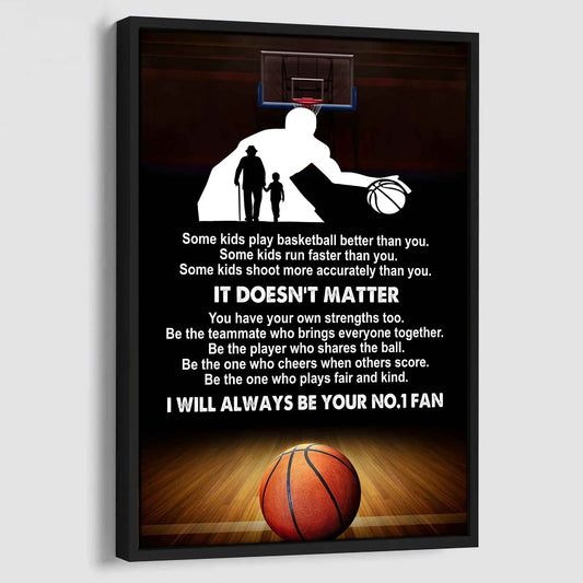 Sport Poster Basketball Canvas Be The One Who Plays Fair And Kind I Will Always Be Your No1 Fan Gift For Your Kid Xmas Gift From Grandpa And Grandma