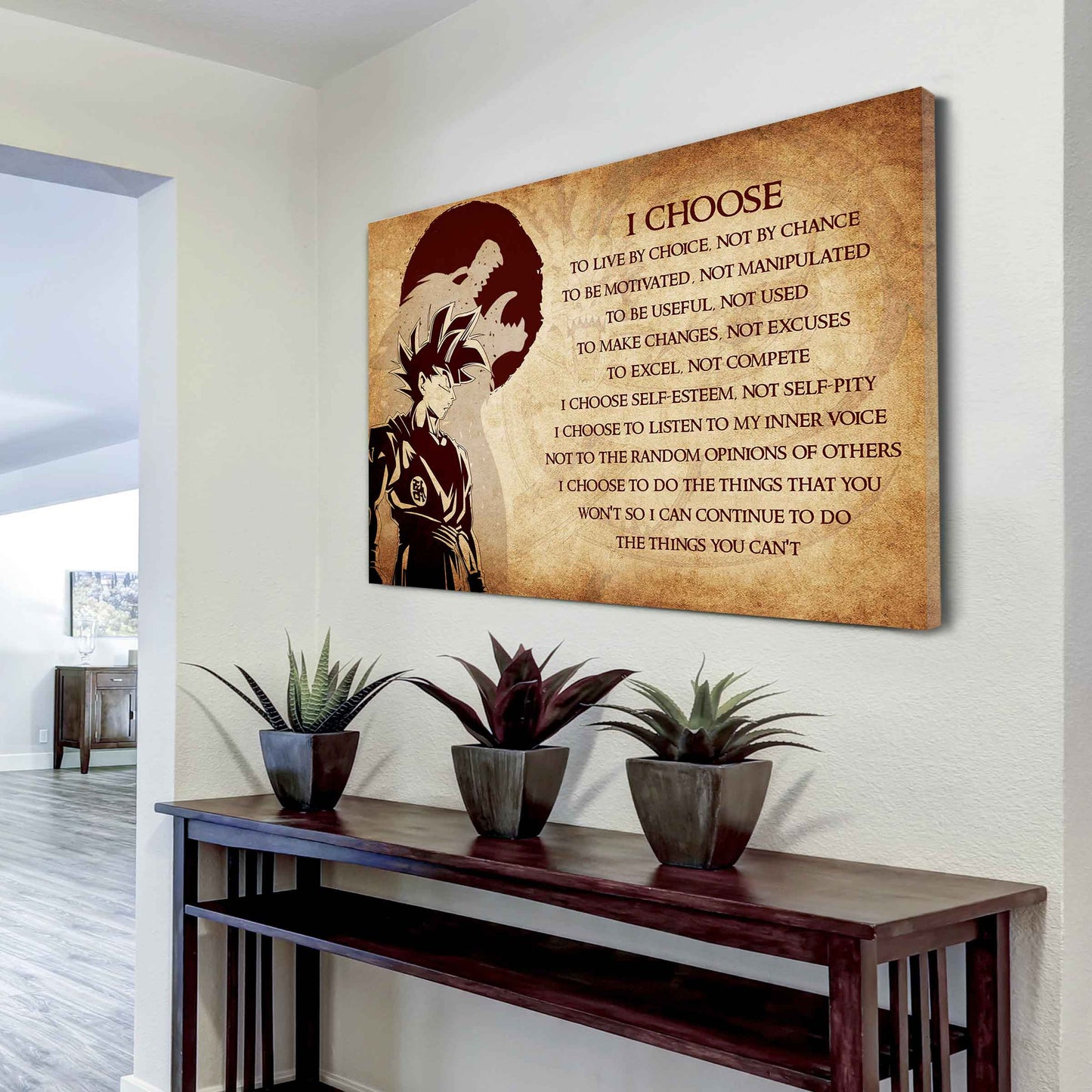 DRB Poster Canvas I Choose To Live By Choice Best Gift With Motivation Quotes