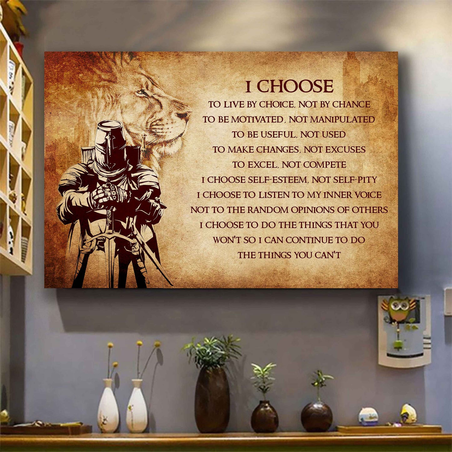 DRB Poster Canvas I Choose To Live By Choice Best Gift With Motivation Quotes