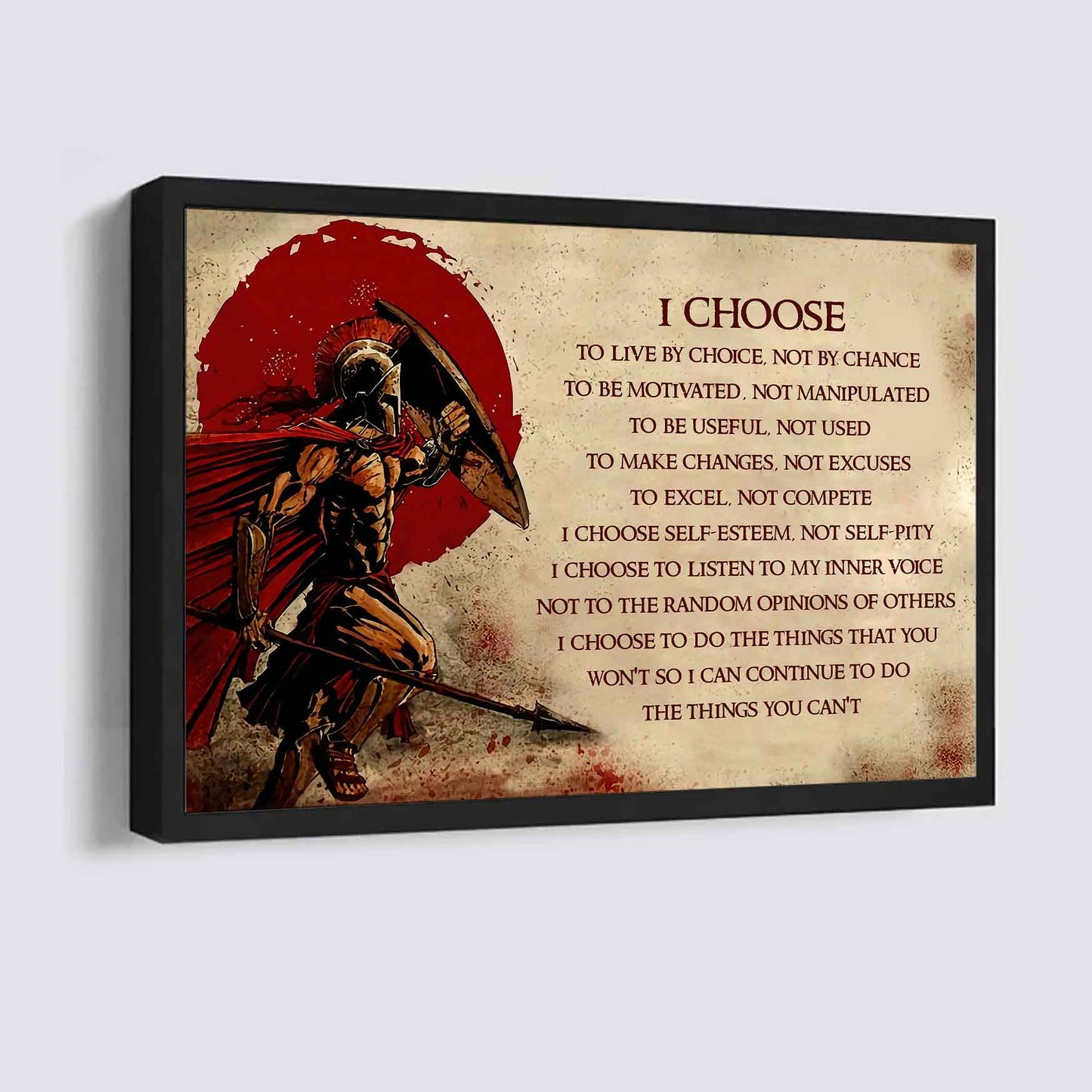DRB Poster Canvas I Choose To Live By Choice Best Gift With Motivation Quotes