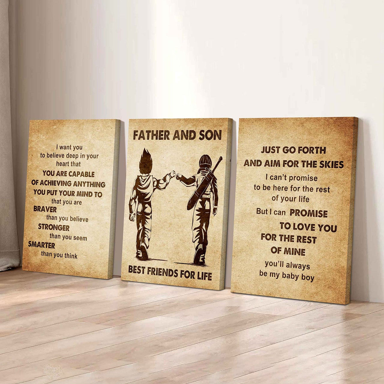 Combo 3 DRB Poster Canvas Just Go Forth And Aim For The Skies - It's Not About Being Better Than Someone Else It's About Being Better Than You Were The Day Before