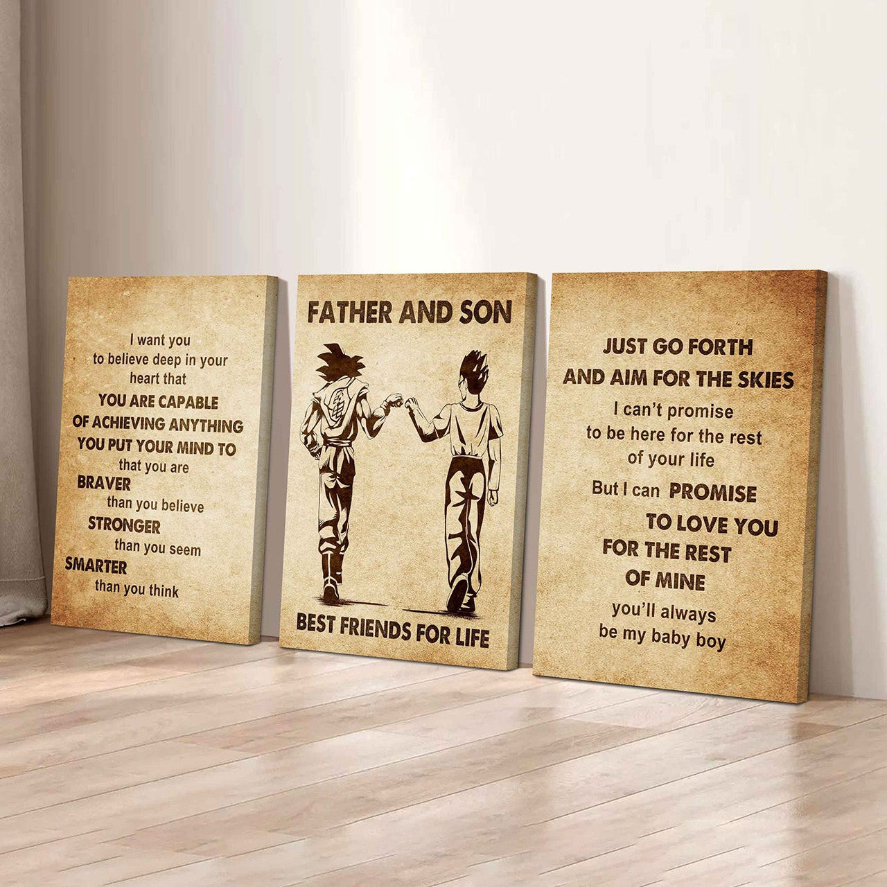 Combo 3 DRB Poster Canvas Just Go Forth And Aim For The Skies - It's Not About Being Better Than Someone Else It's About Being Better Than You Were The Day Before