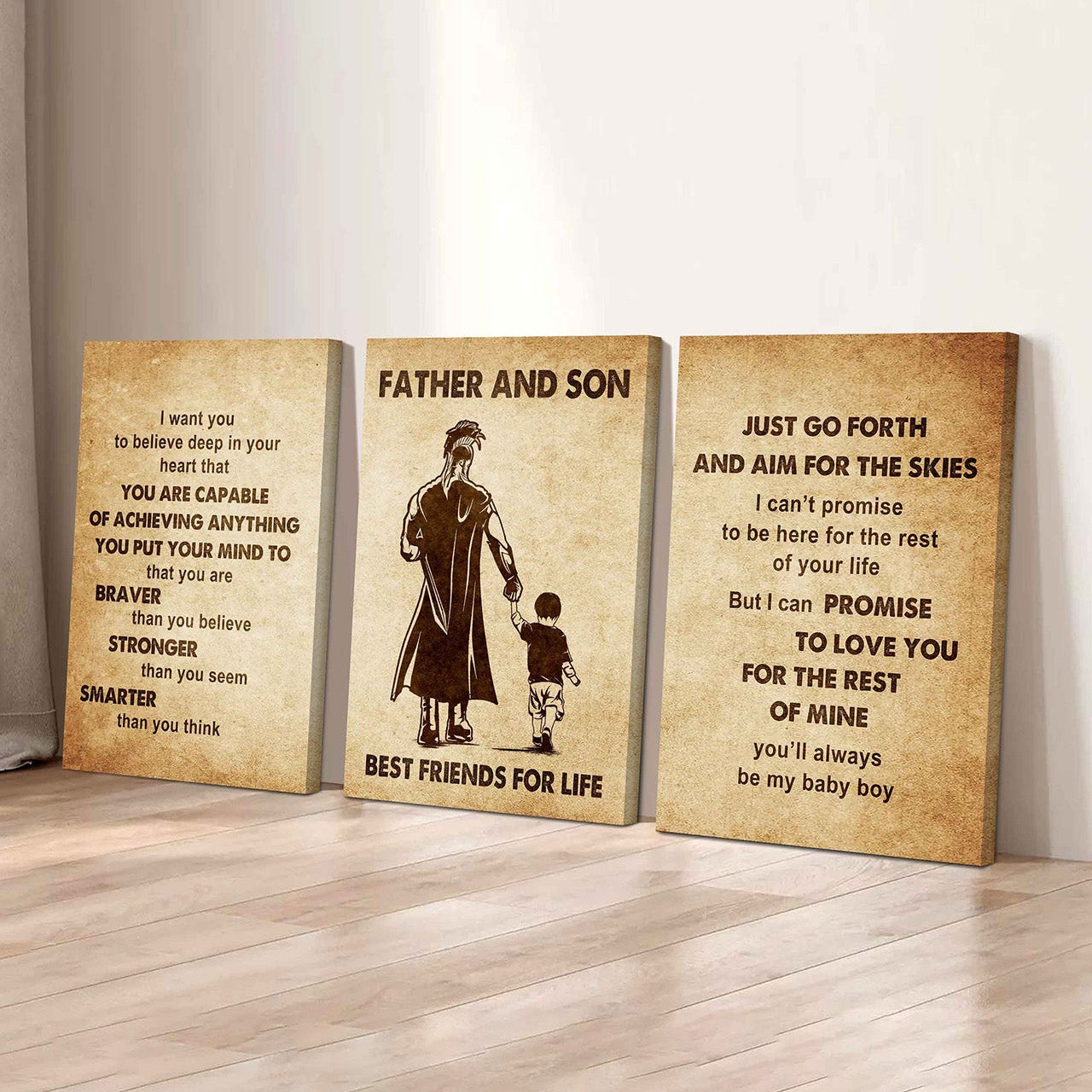 Combo 3 DRB Poster Canvas Just Go Forth And Aim For The Skies - It's Not About Being Better Than Someone Else It's About Being Better Than You Were The Day Before