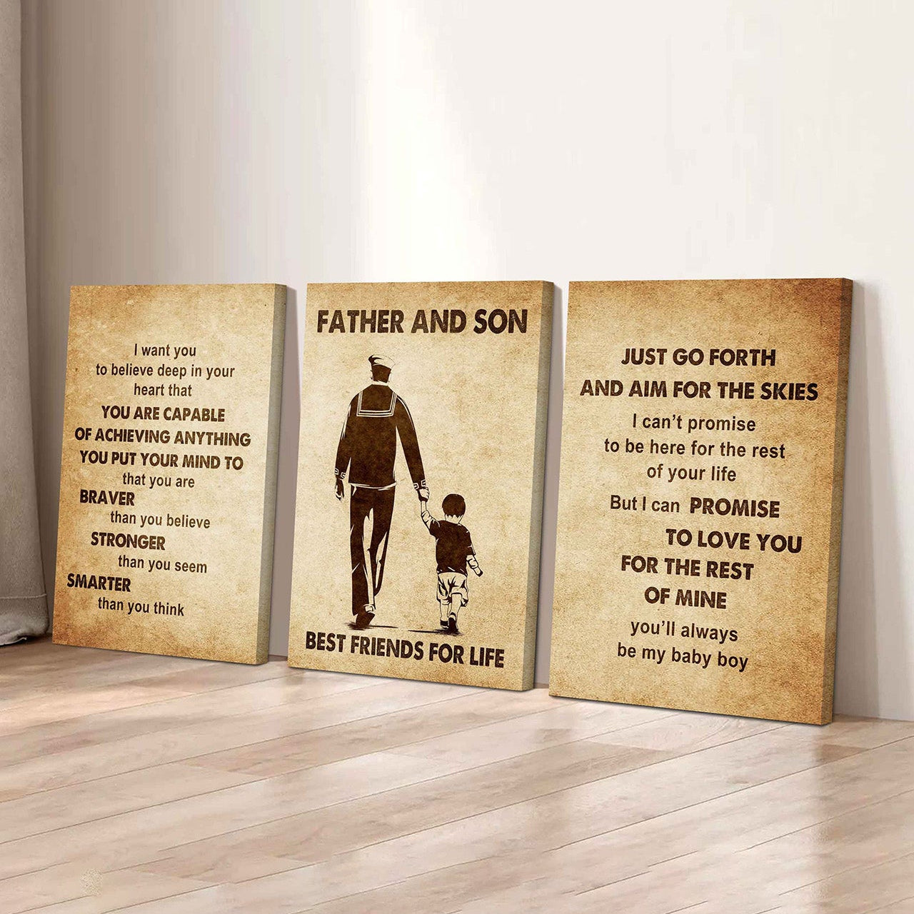 Combo 3 DRB Poster Canvas Just Go Forth And Aim For The Skies - It's Not About Being Better Than Someone Else It's About Being Better Than You Were The Day Before