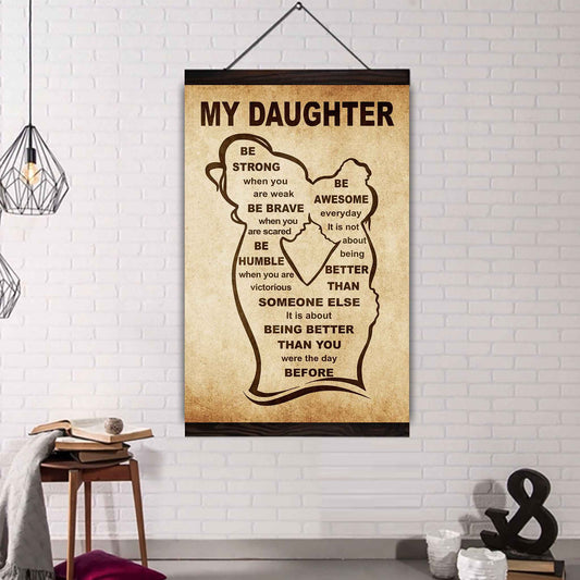 Personalized Family Poster Canvas My Daughter Gift From Mom For Your Daughter With Motivational Message