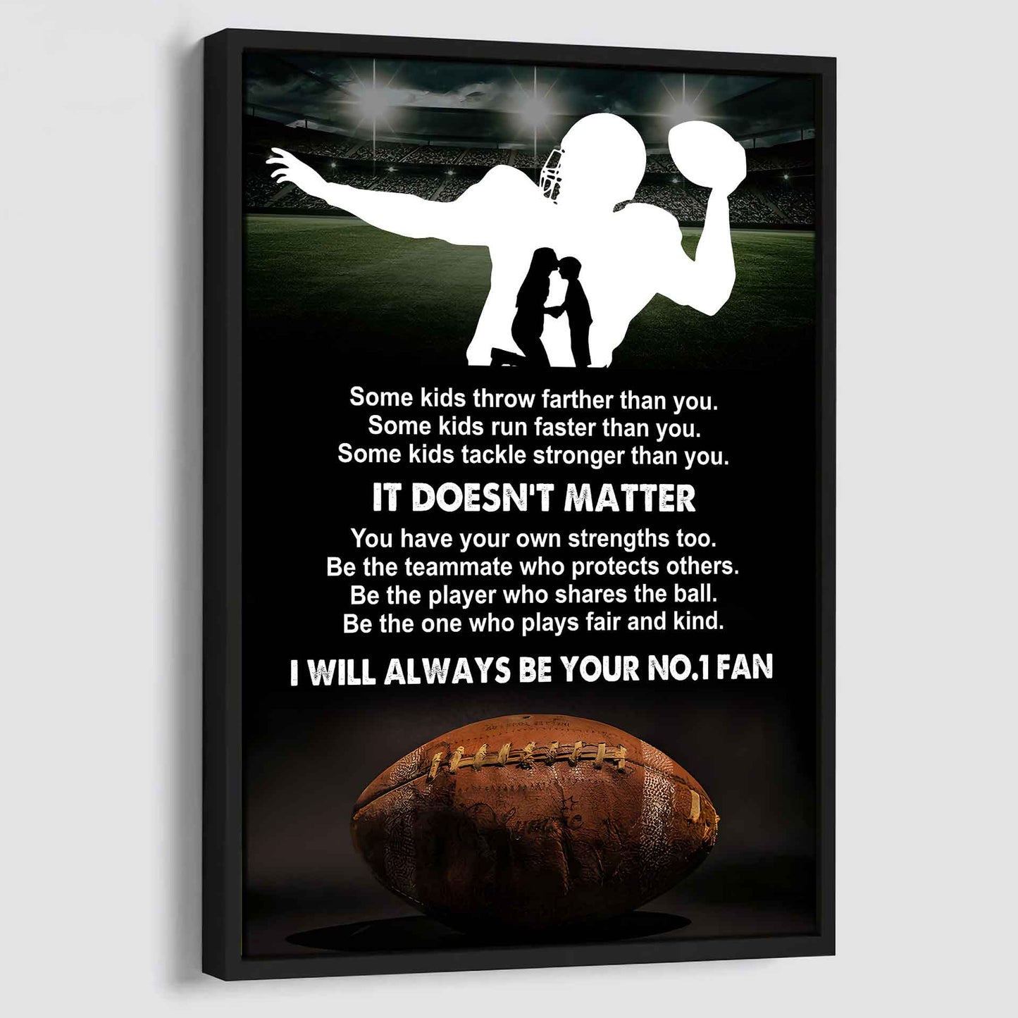 Sport Poster Canvas Be The One Who Plays Fair And Kind I Will Always Be Your No1 Fan Gift For Your Kid Xmas Gift From Dad And Mom