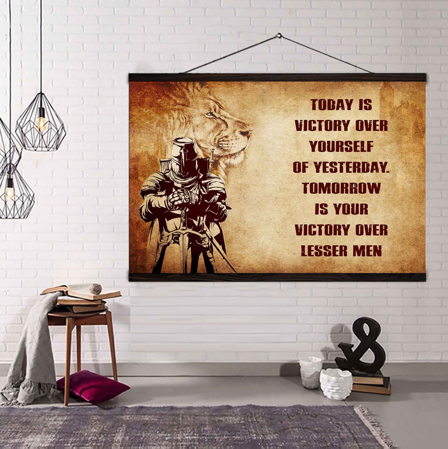 DRB Poster Canvas Today Is Victory Over Yourself Of Yesterday Best Gift With Motivation Quotes