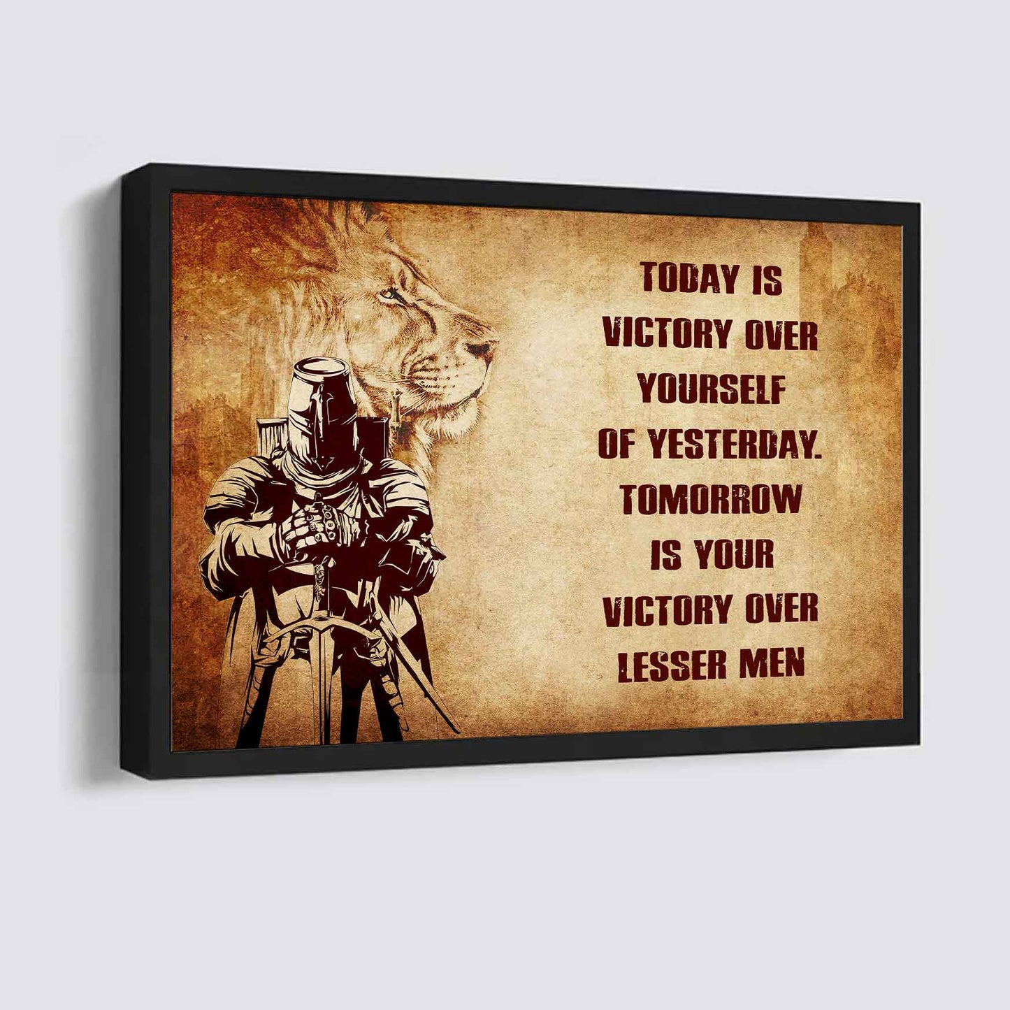 DRB Poster Canvas Today Is Victory Over Yourself Of Yesterday Best Gift With Motivation Quotes