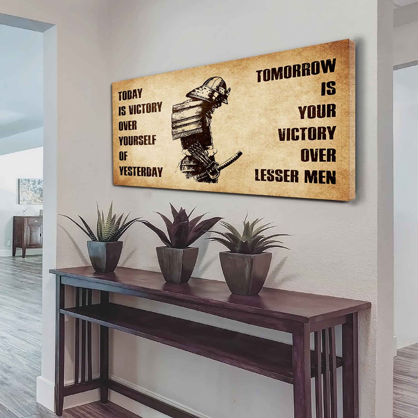 Personalized DRB Poster Canvas - Today Is Victory Over Yourself Of Yesterday Tomorrow Is Your Victory Over Lesser Men