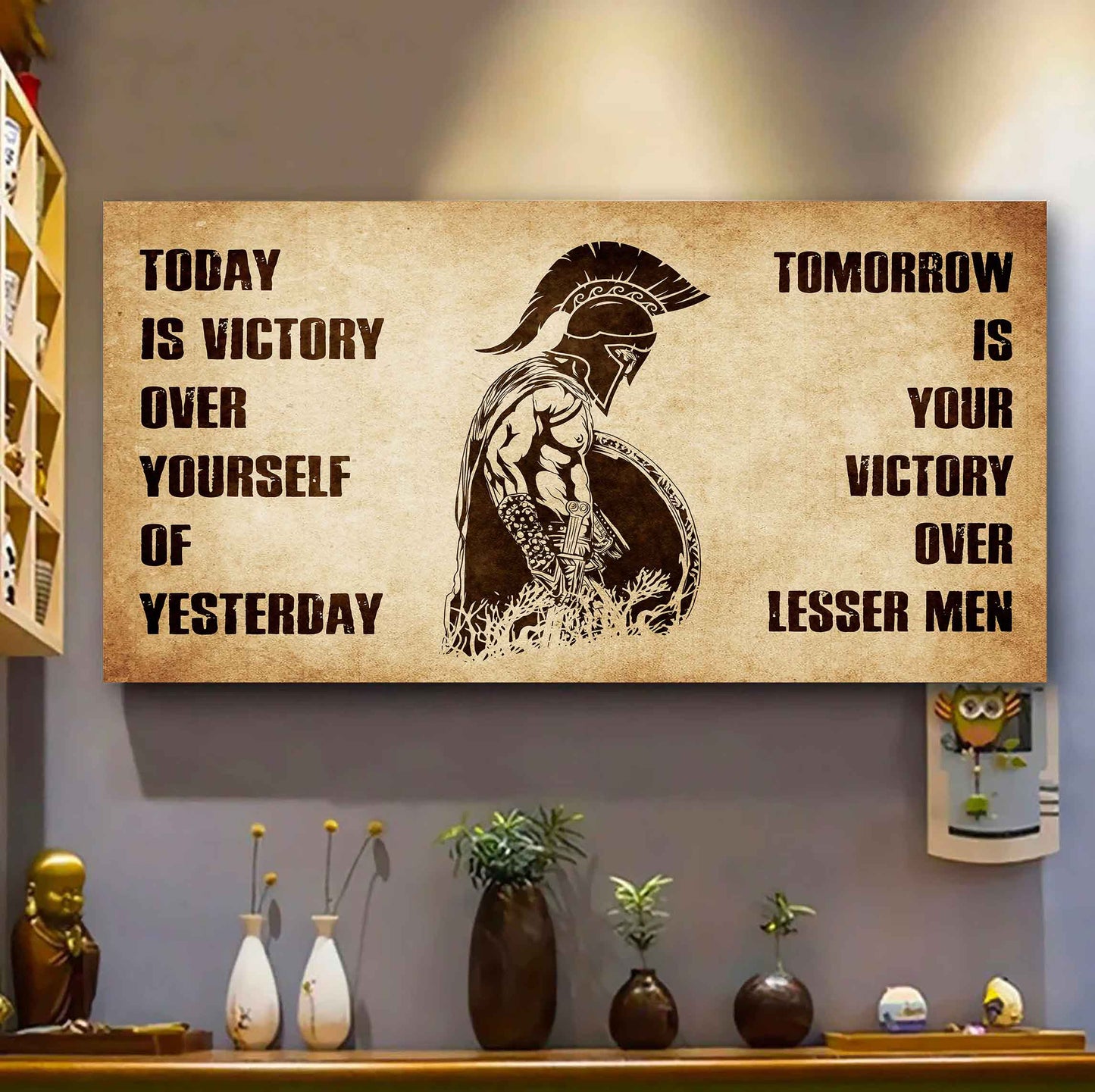 Personalized DRB Poster Canvas - Today Is Victory Over Yourself Of Yesterday Tomorrow Is Your Victory Over Lesser Men