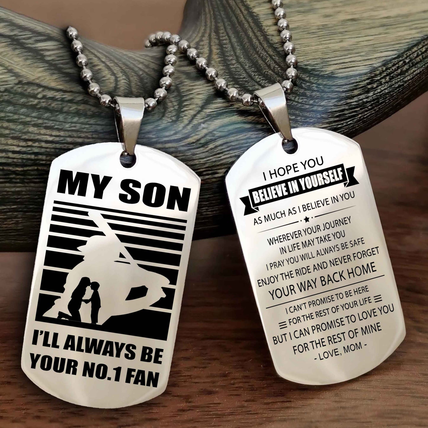 Sport Personalized Double Sided Dog Tag I Will Always Be Your No 1 Fan - Never Forget Your Way Back Home I Believe In You