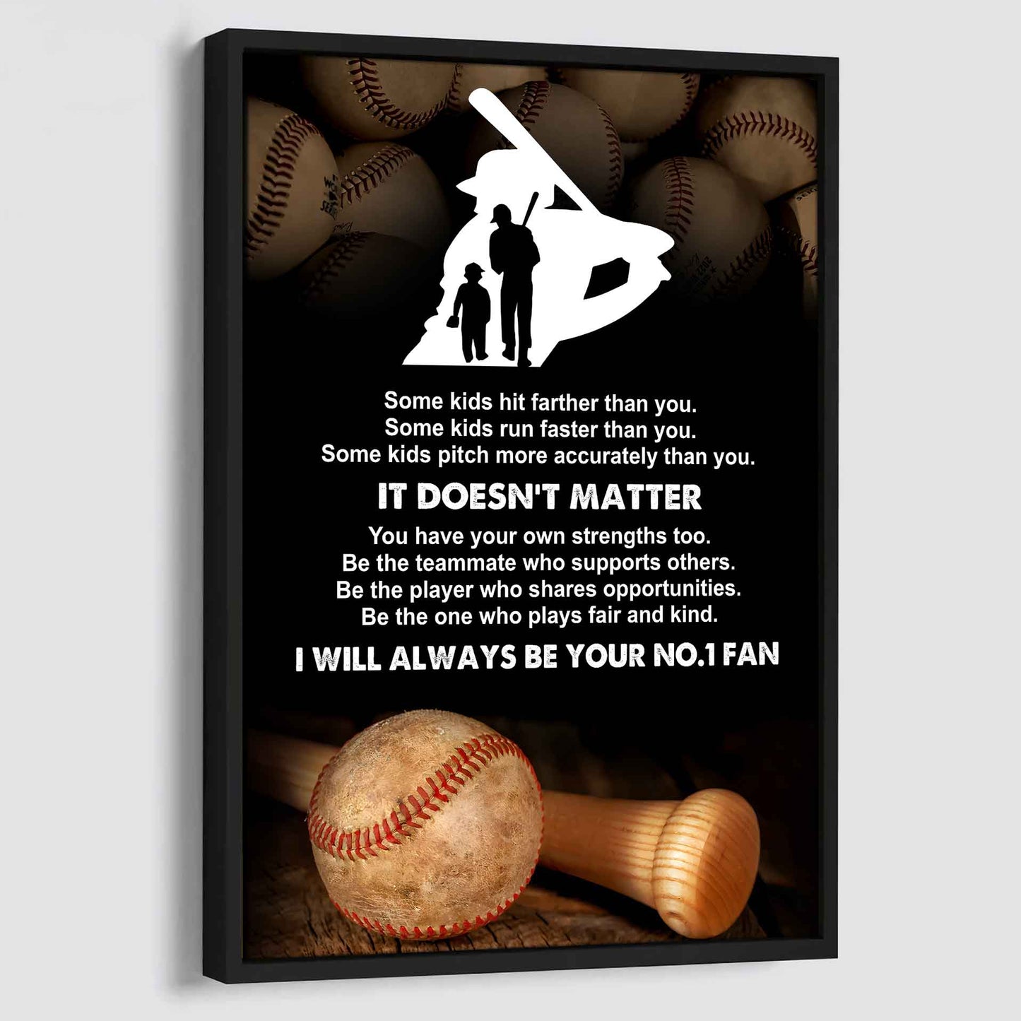 Sport Poster Canvas Be The One Who Plays Fair And Kind I Will Always Be Your No1 Fan Gift For Your Kid Xmas Gift From Dad And Mom