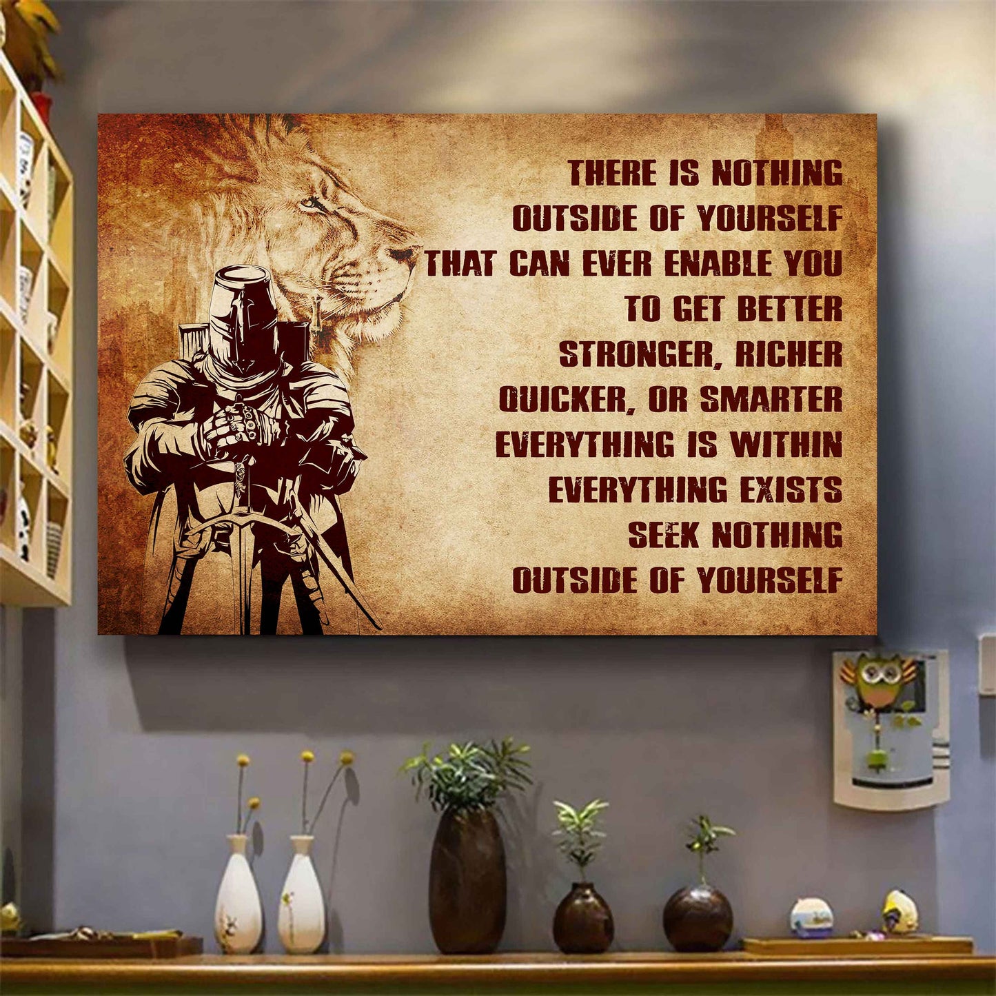 DRB Poster Canvas There Is Nothing Outside Of Yourself Best Gift With Motivation Quotes