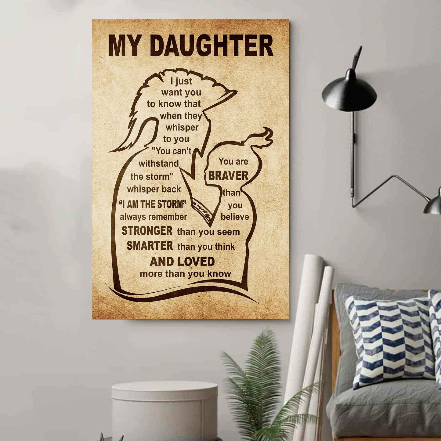 Personalized Family Poster Canvas I Just Want You To Know That - I Am The Storm To My Son Gift From Dad Gift For Your Son