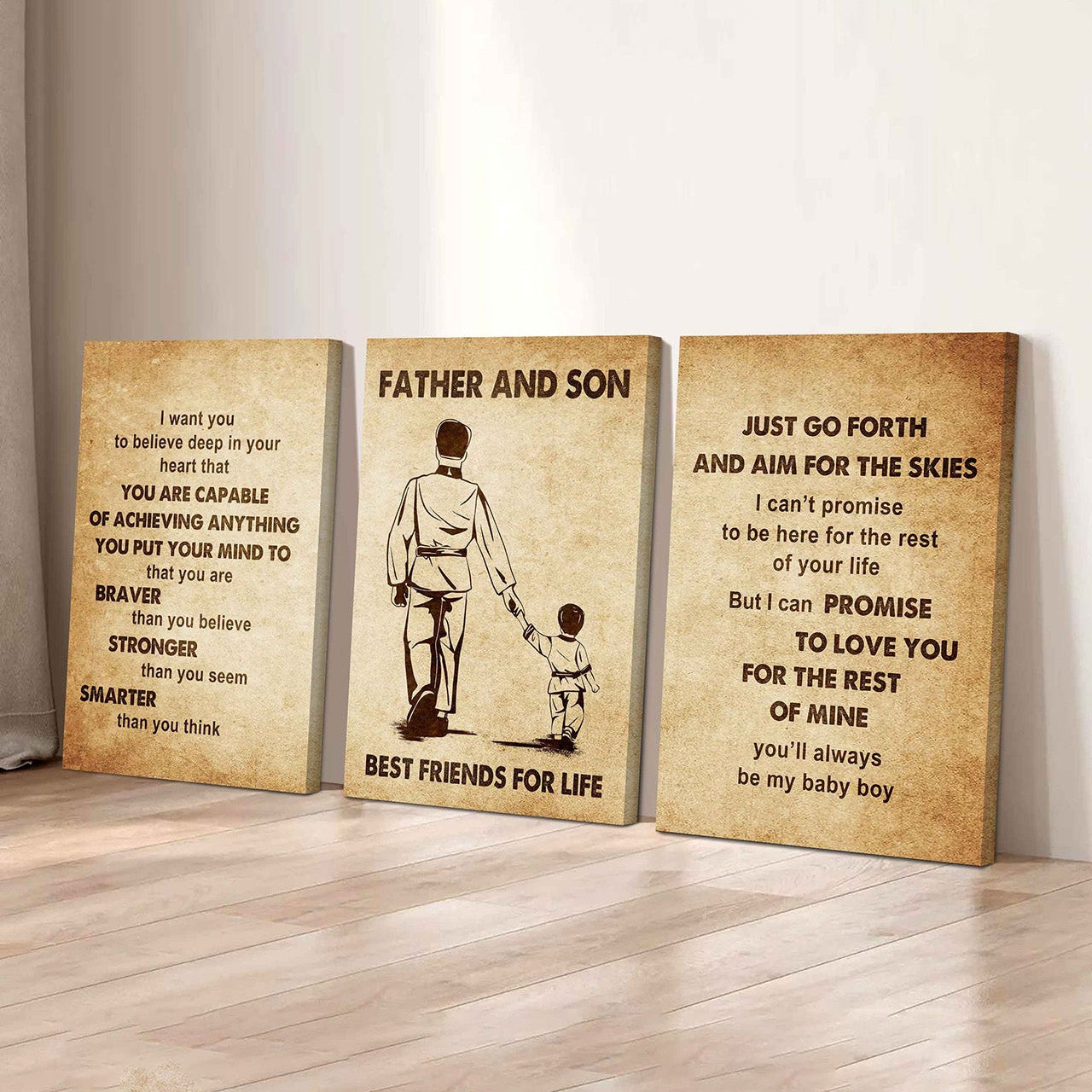 Combo 3 DRB Poster Canvas Just Go Forth And Aim For The Skies - It's Not About Being Better Than Someone Else It's About Being Better Than You Were The Day Before