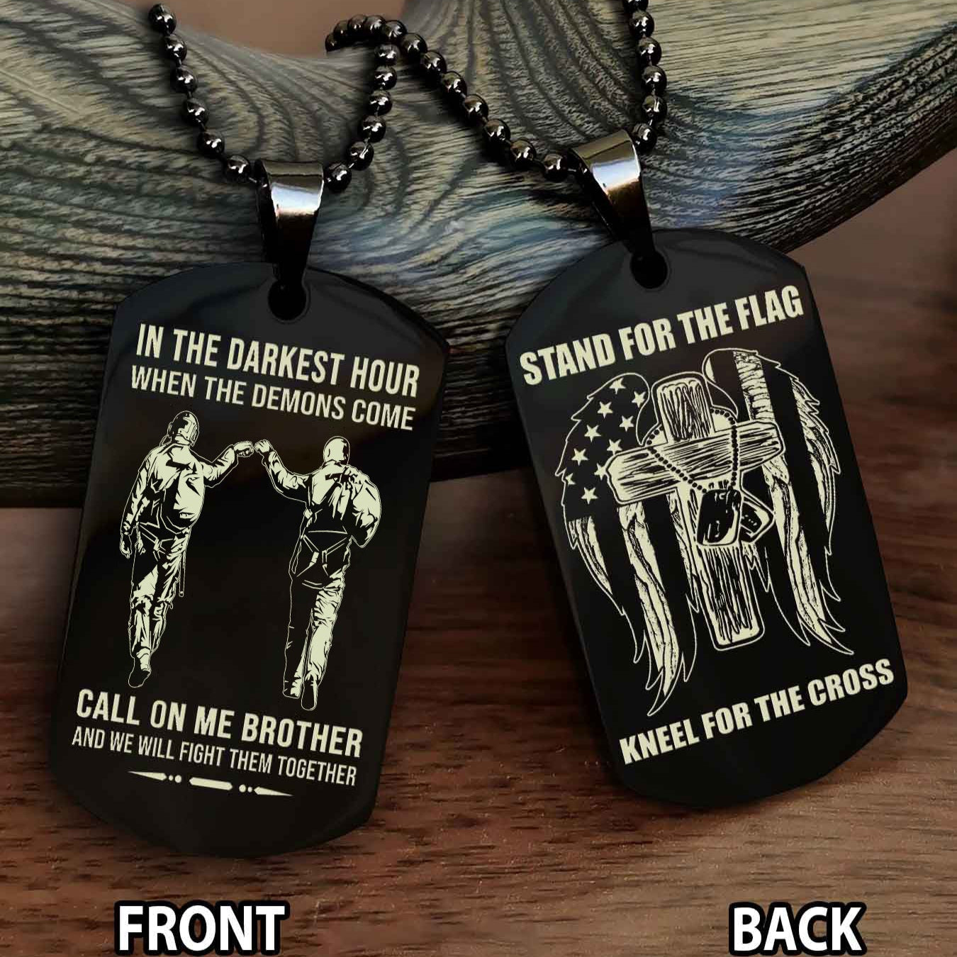 Soldier Personalized Double Sided Dog Tag For Brother