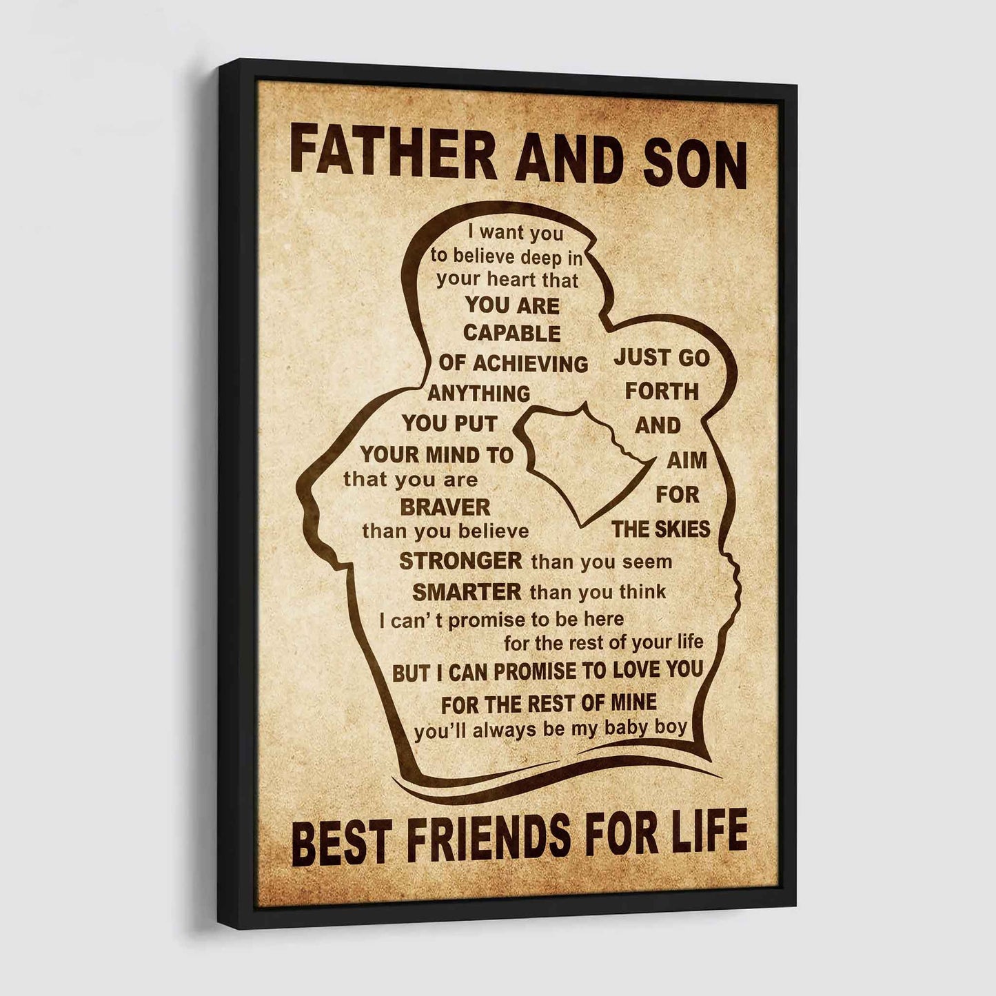 Personalized Family Poster Canvas That You Are Braver Than You Believe To My Son Gift From Dad Gift For Your Son