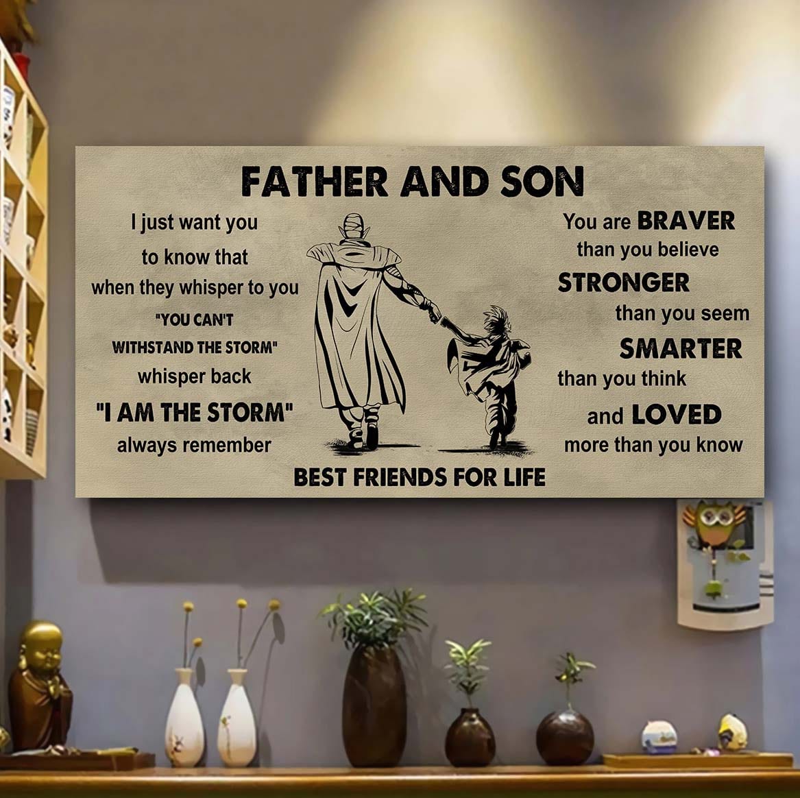 Ver 2 GH Father And Daughter Best Friends For Life - I Am The Storm Poster Canvas Gift For Daughter From Father