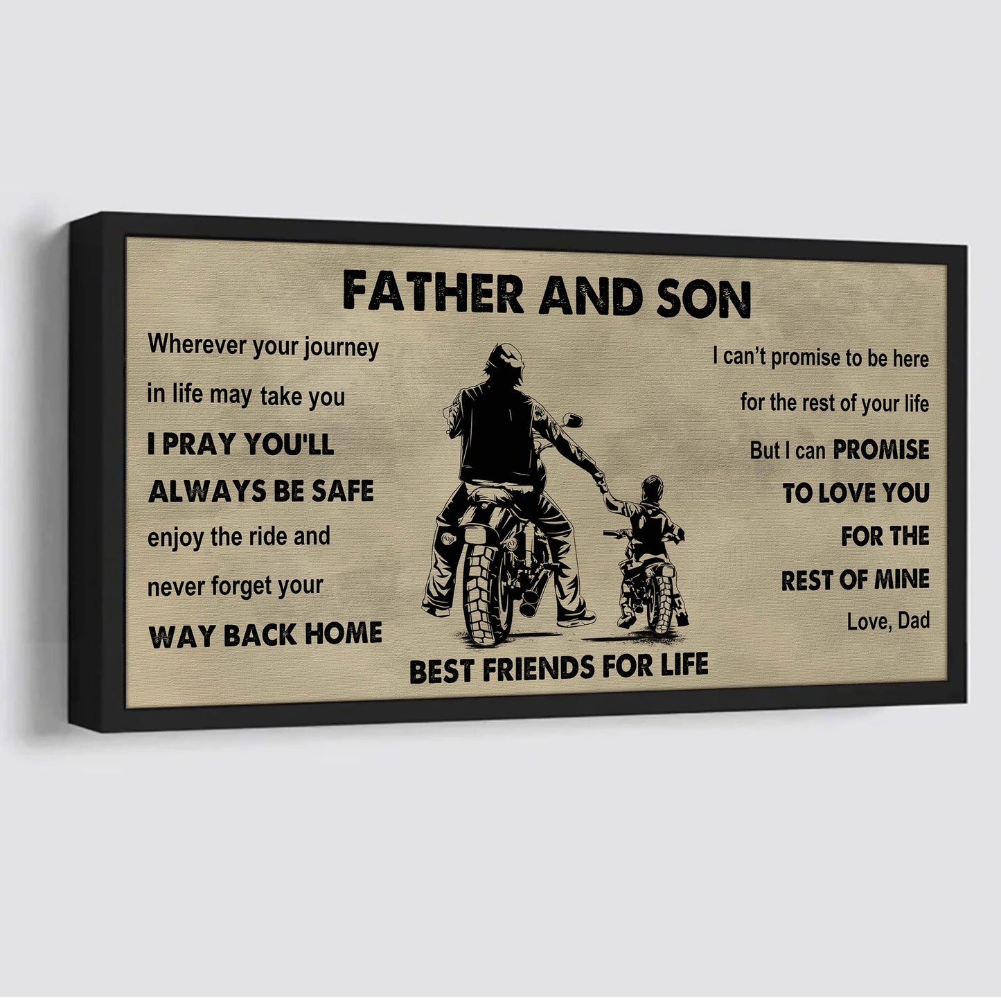 DRB Father And Daughter Best Friends For Life - Ver 2 Never Forget Your Way Back Home Poster Canvas Gift For Son From Father