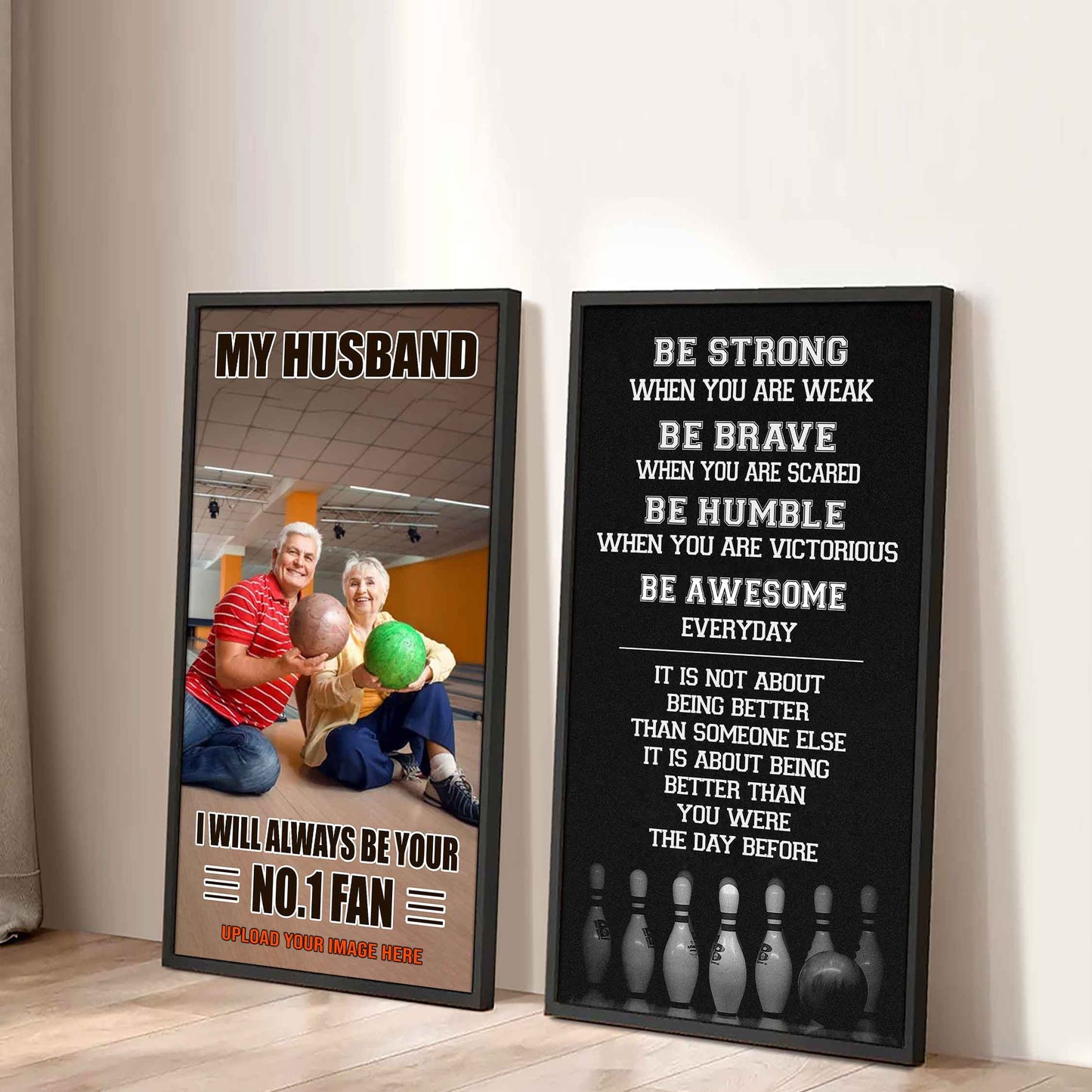 Old Sport Couple To My Husband Be Strong When You Are Weak Be Badass Everyday Set 2 Canvas Wall Art