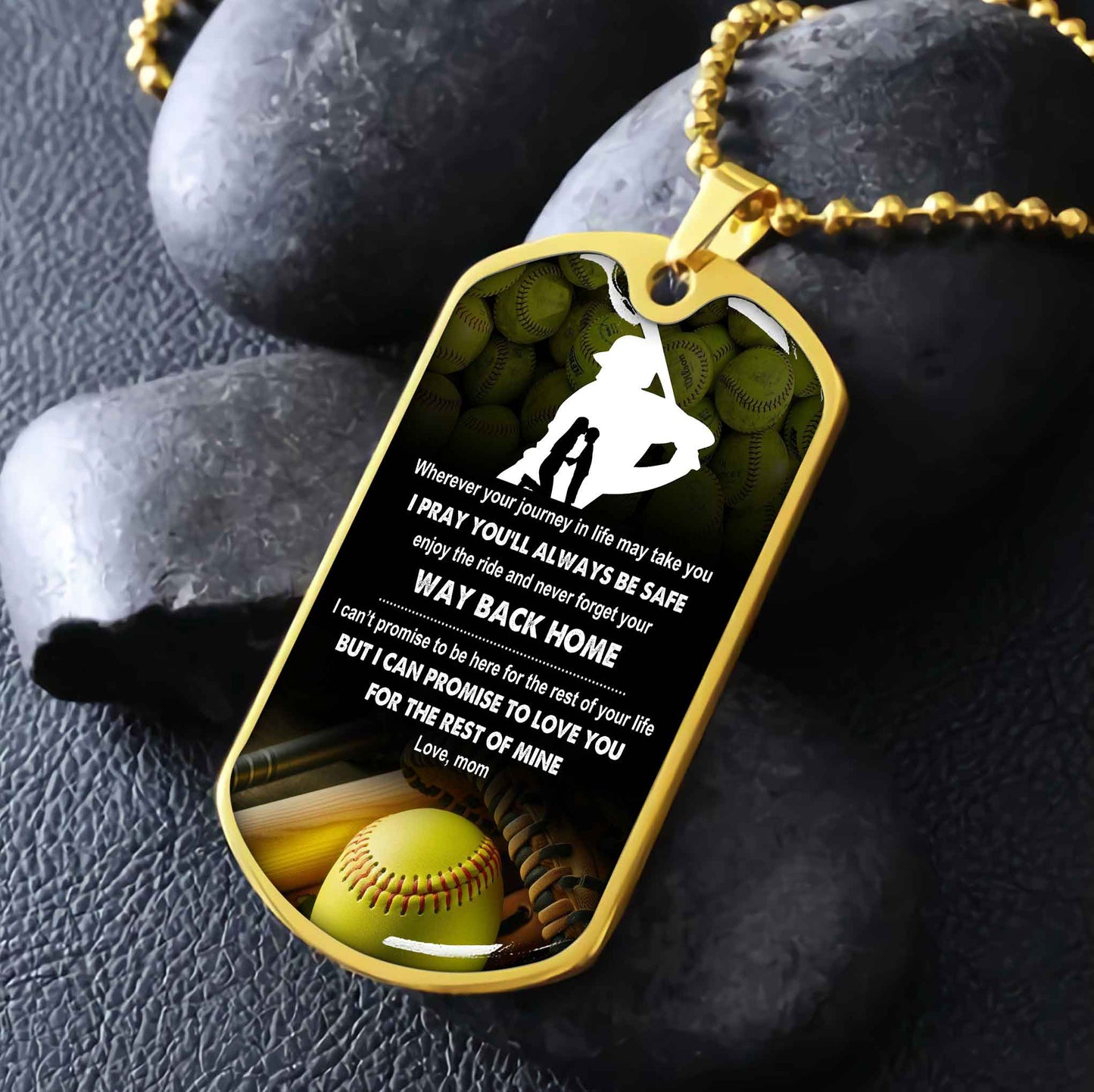 Sport Military Chain 18K Gold Plated Silver Plated To My Son Mom Motivation Message