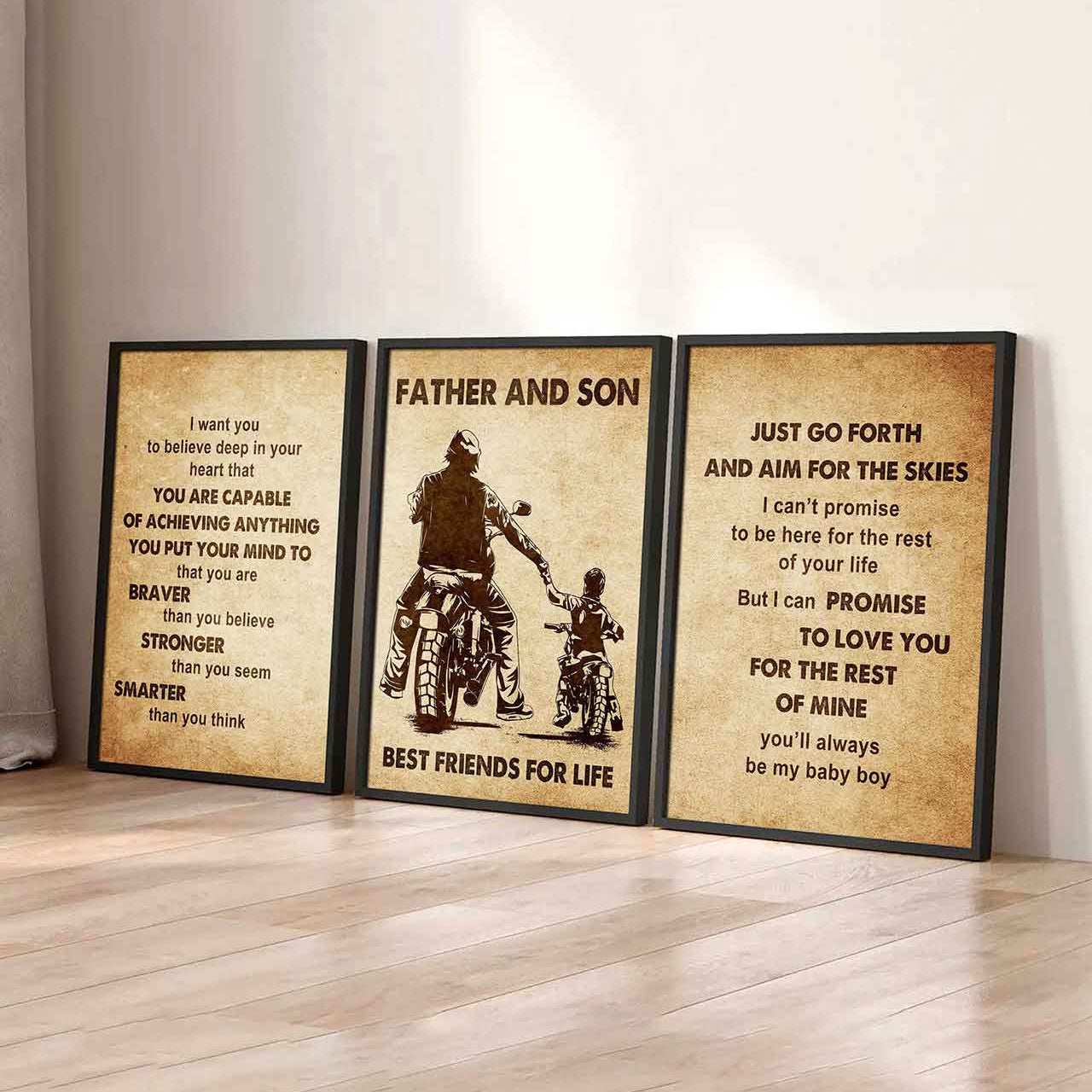 Combo 3 DRB Poster Canvas Just Go Forth And Aim For The Skies - It's Not About Being Better Than Someone Else It's About Being Better Than You Were The Day Before