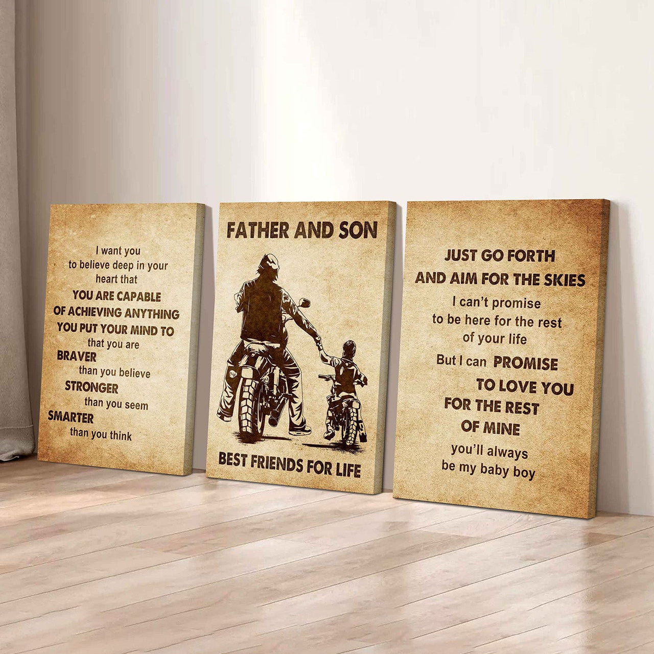 Combo 3 DRB Poster Canvas Just Go Forth And Aim For The Skies - It's Not About Being Better Than Someone Else It's About Being Better Than You Were The Day Before