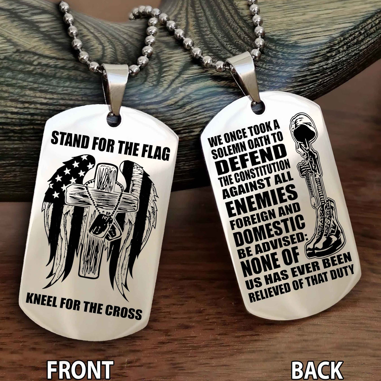 Soldier Personalized Double Sided Dog Tag For Brother (Copy)