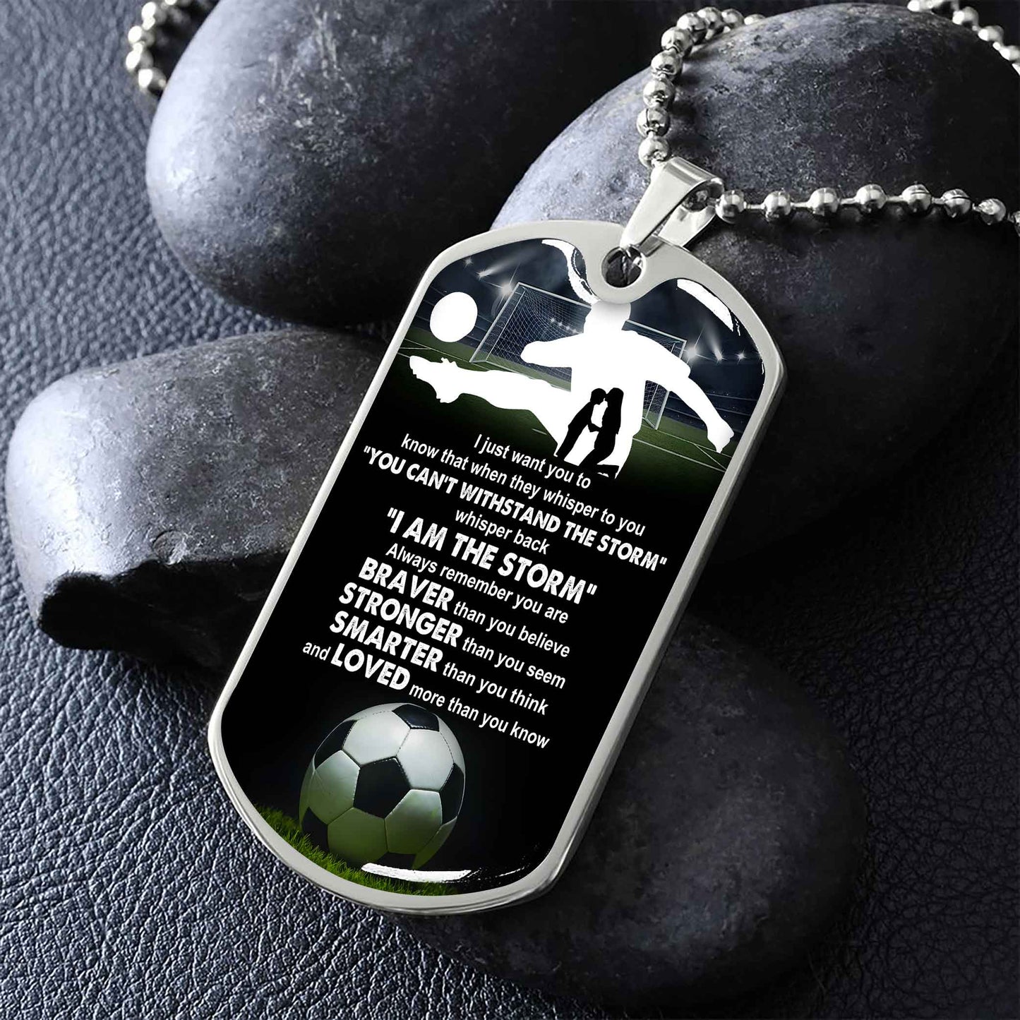 Sport Military Chain 18K Gold Plated Silver Plated To My Son Mom Motivation Message