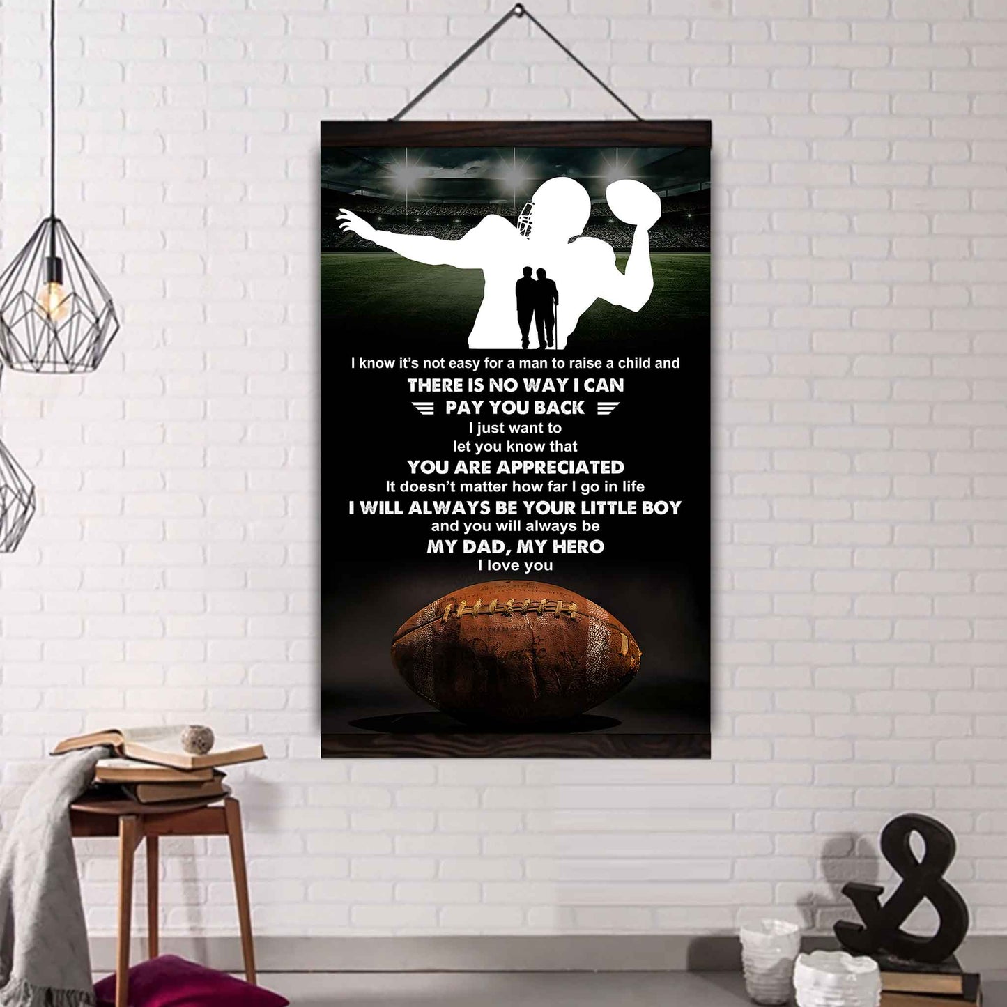 Poster Canvas To My Dad I Know It's Not Easy - I Will Always Be Your Little Boy Gift From Son
